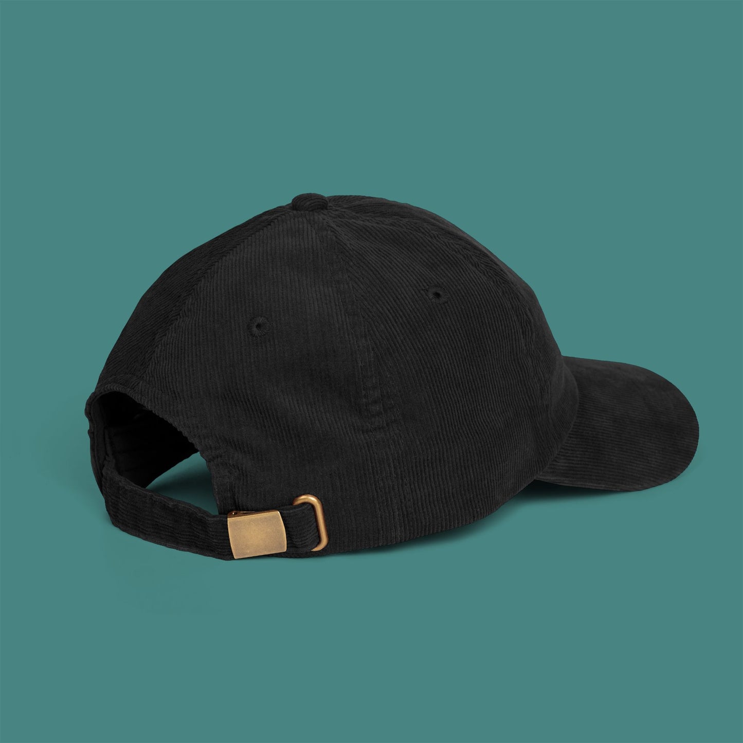 Floral Octopus Silhouette Corduroy Embroidered Cap