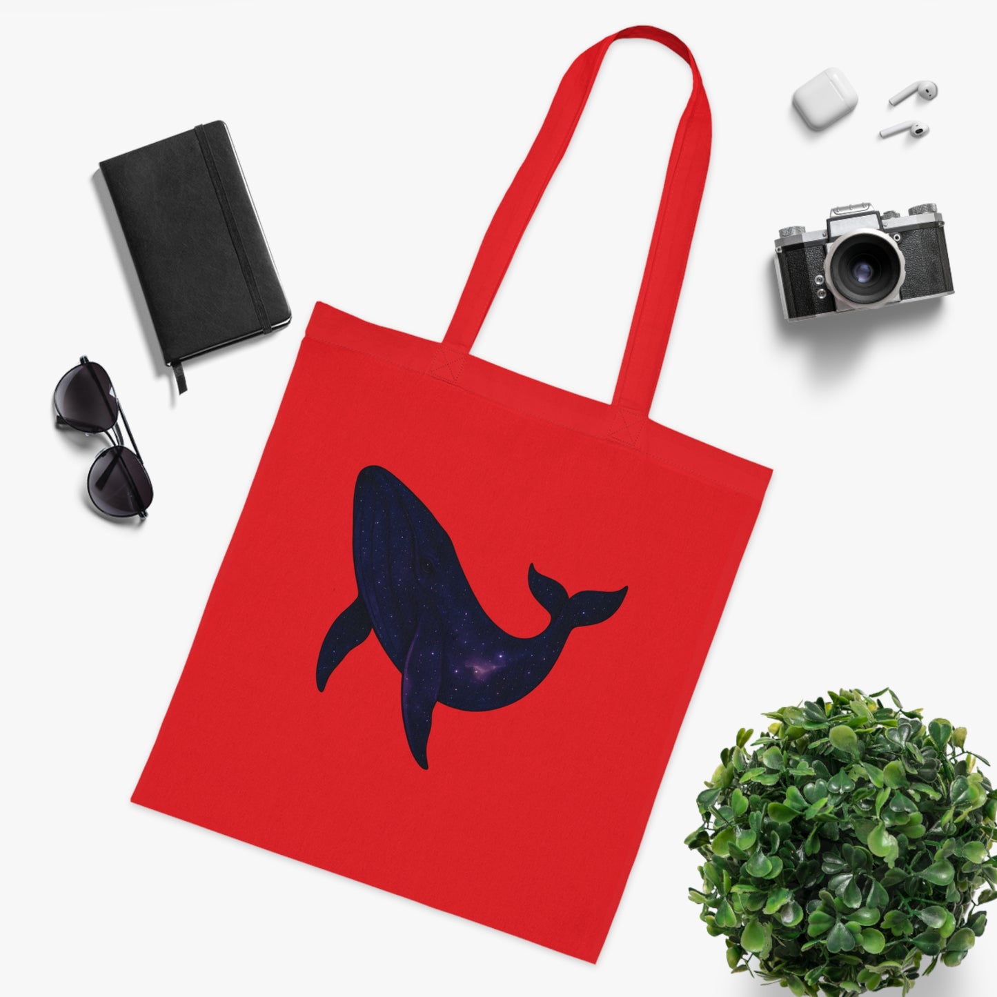 Cosmic Galaxy Whale Tote Bag