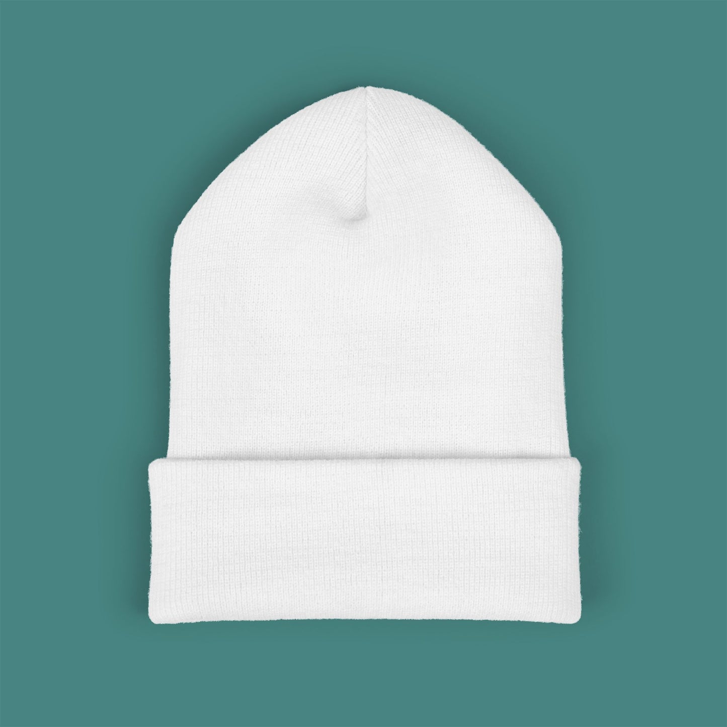 Geometric Polygon Turtle Embroidered Beanie