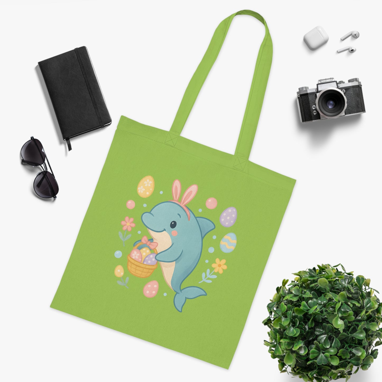 Easter Dolphin Tote Bag