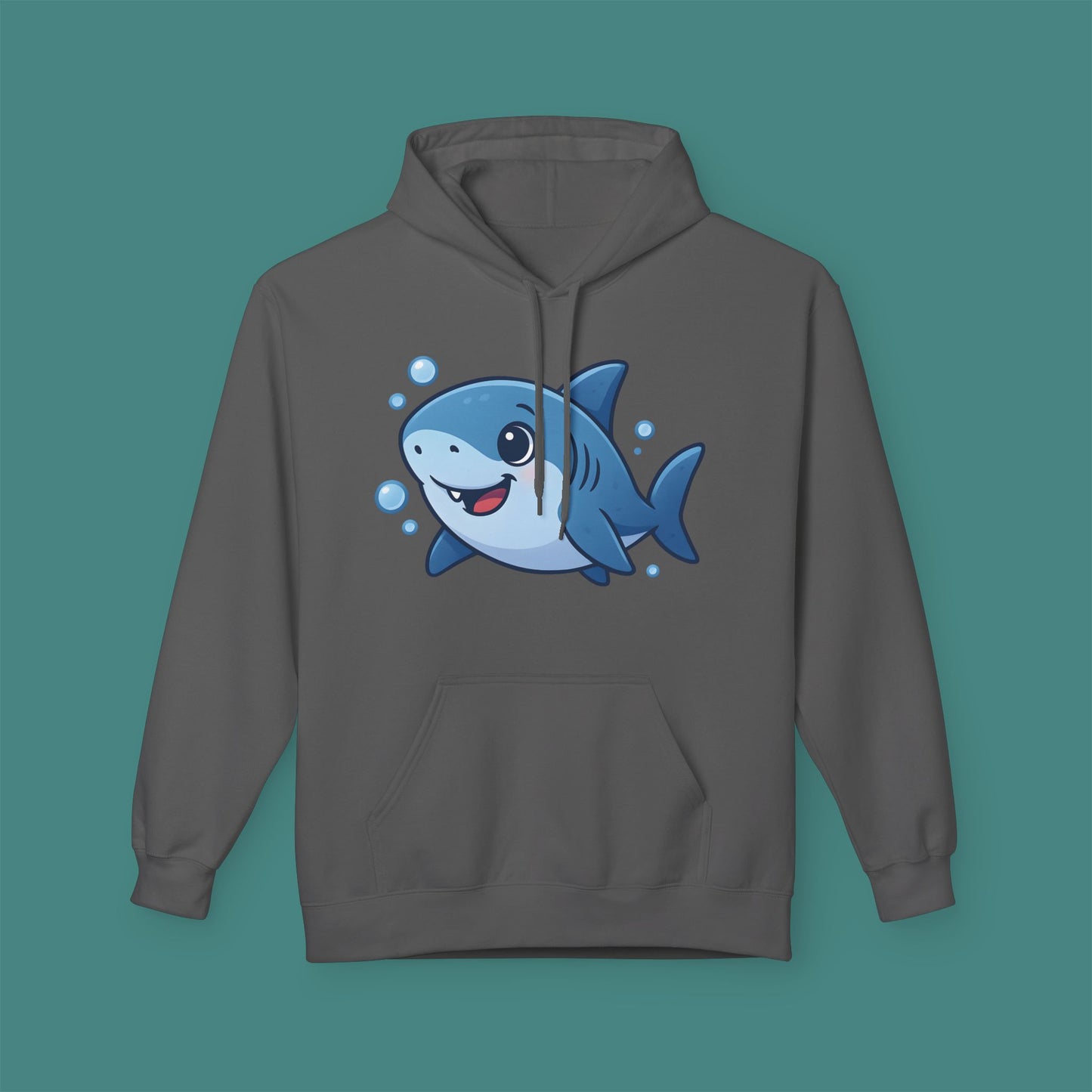 Cartoon Cute Shark Fleece Unisex Hoodie