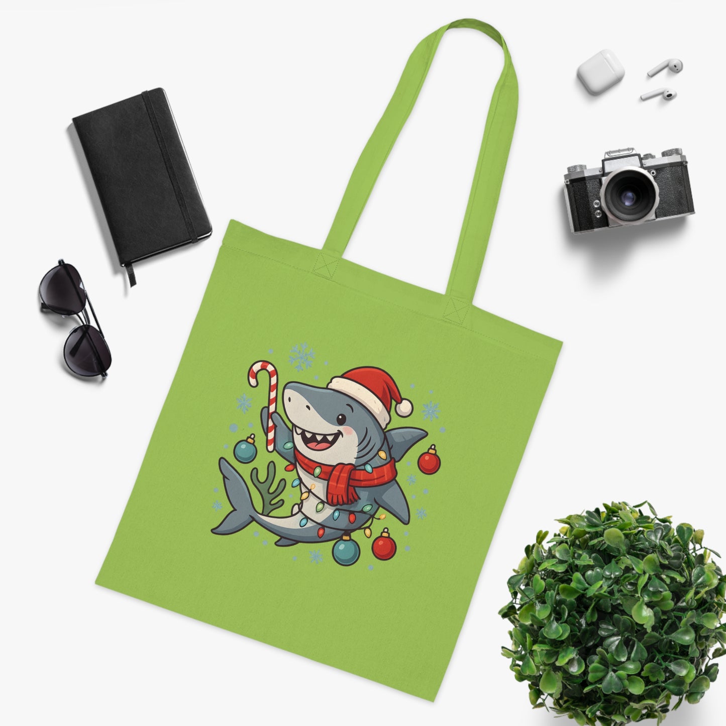 Christmas Shark Tote Bag