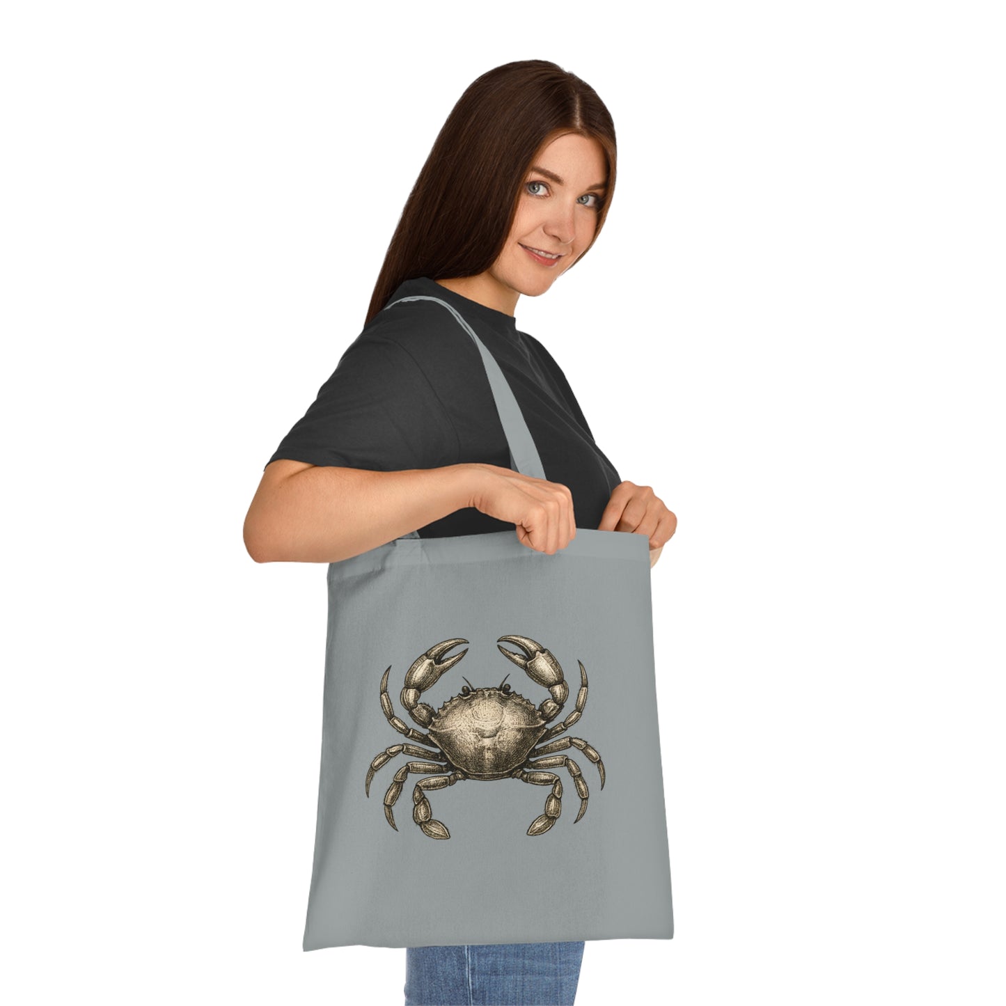 Vintage Etching Crab Tote Bag