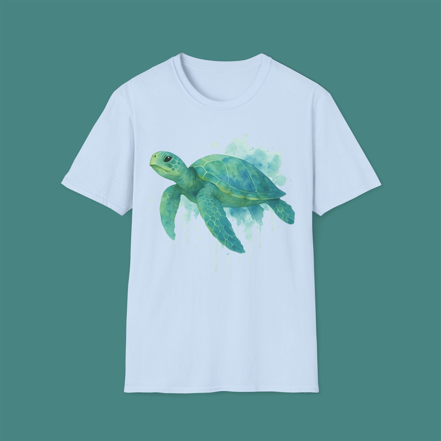 Watercolor Splash Turtle Unisex T-Shirt