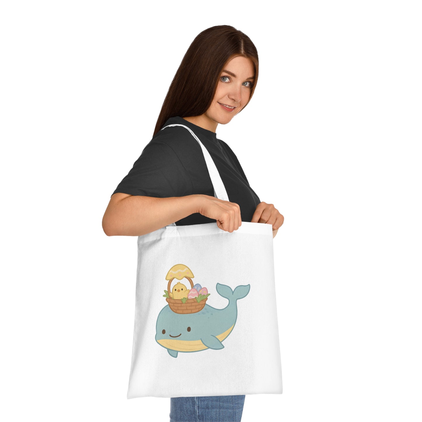 Easter Whale Tote Bag