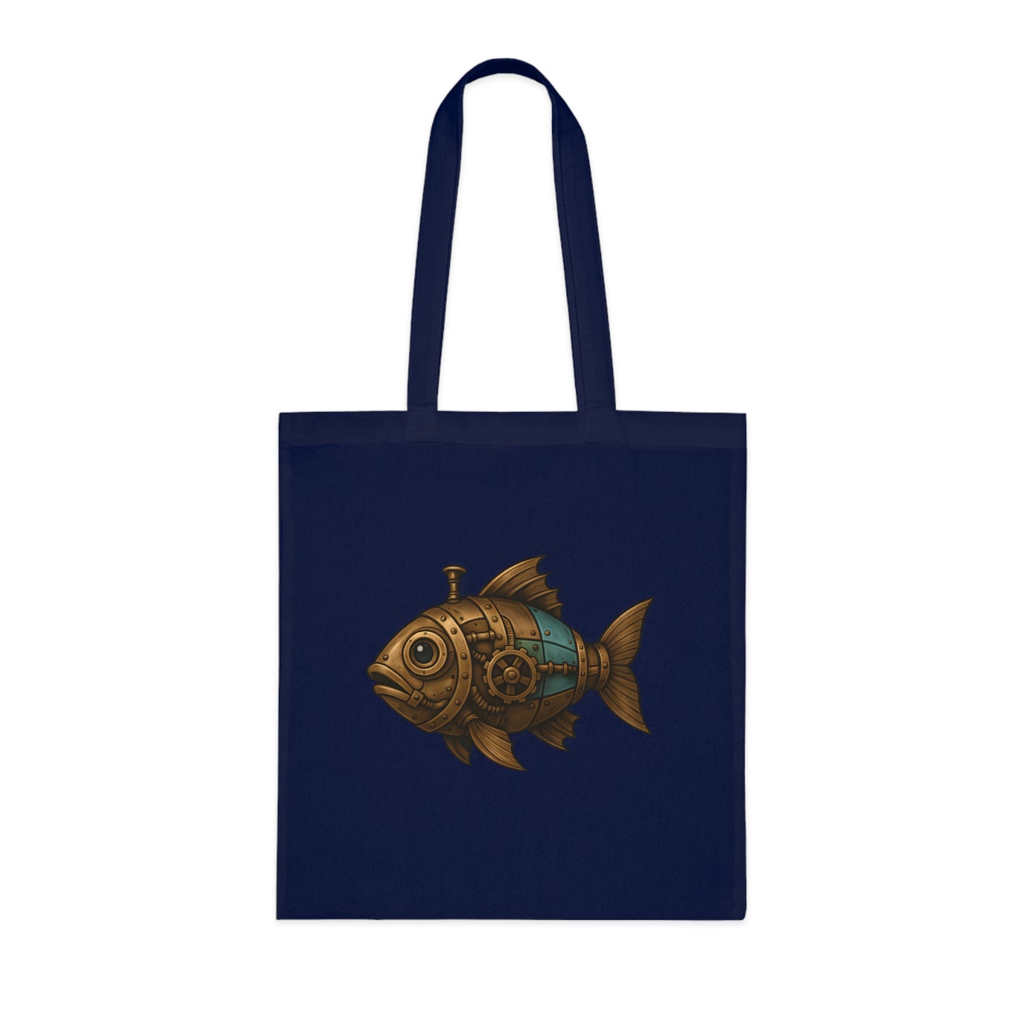 Steampunk Mechanical Fish Tote Bag
