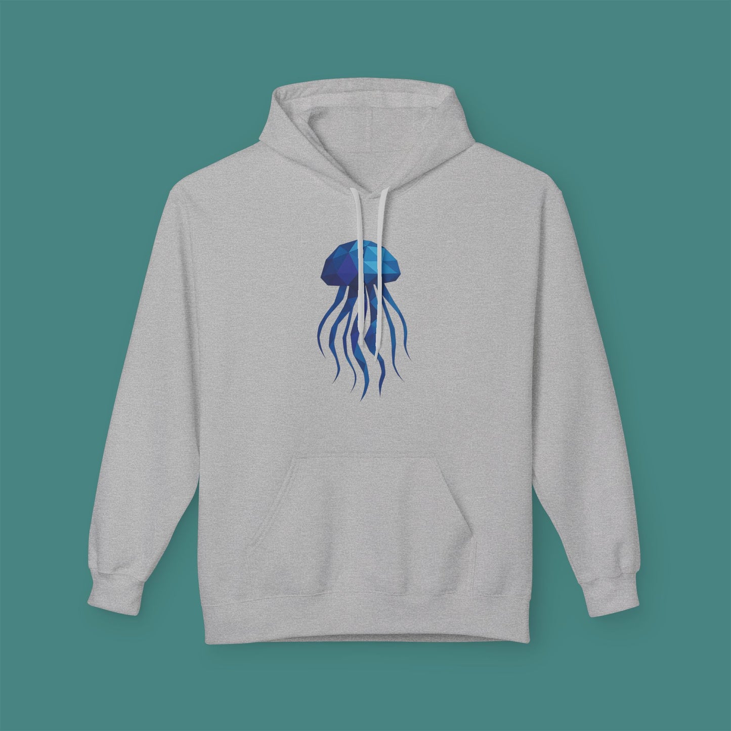 Geometric Polygon Jellyfish Fleece Unisex Hoodie