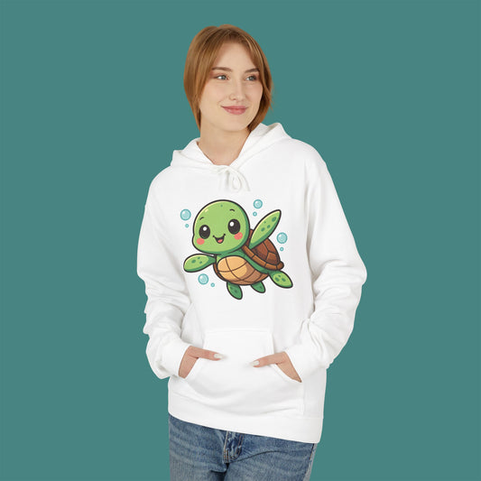 Cartoon Cute Turtle Fleece Unisex Hoodie
