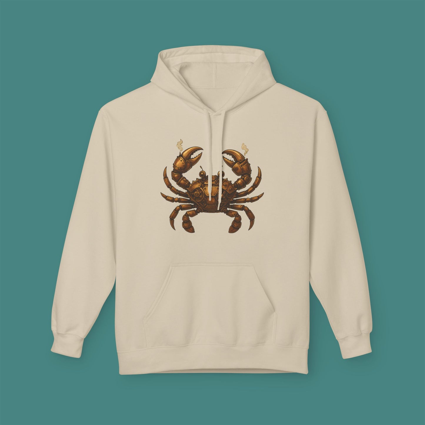 Steampunk Mechanical Crab Fleece Unisex Hoodie