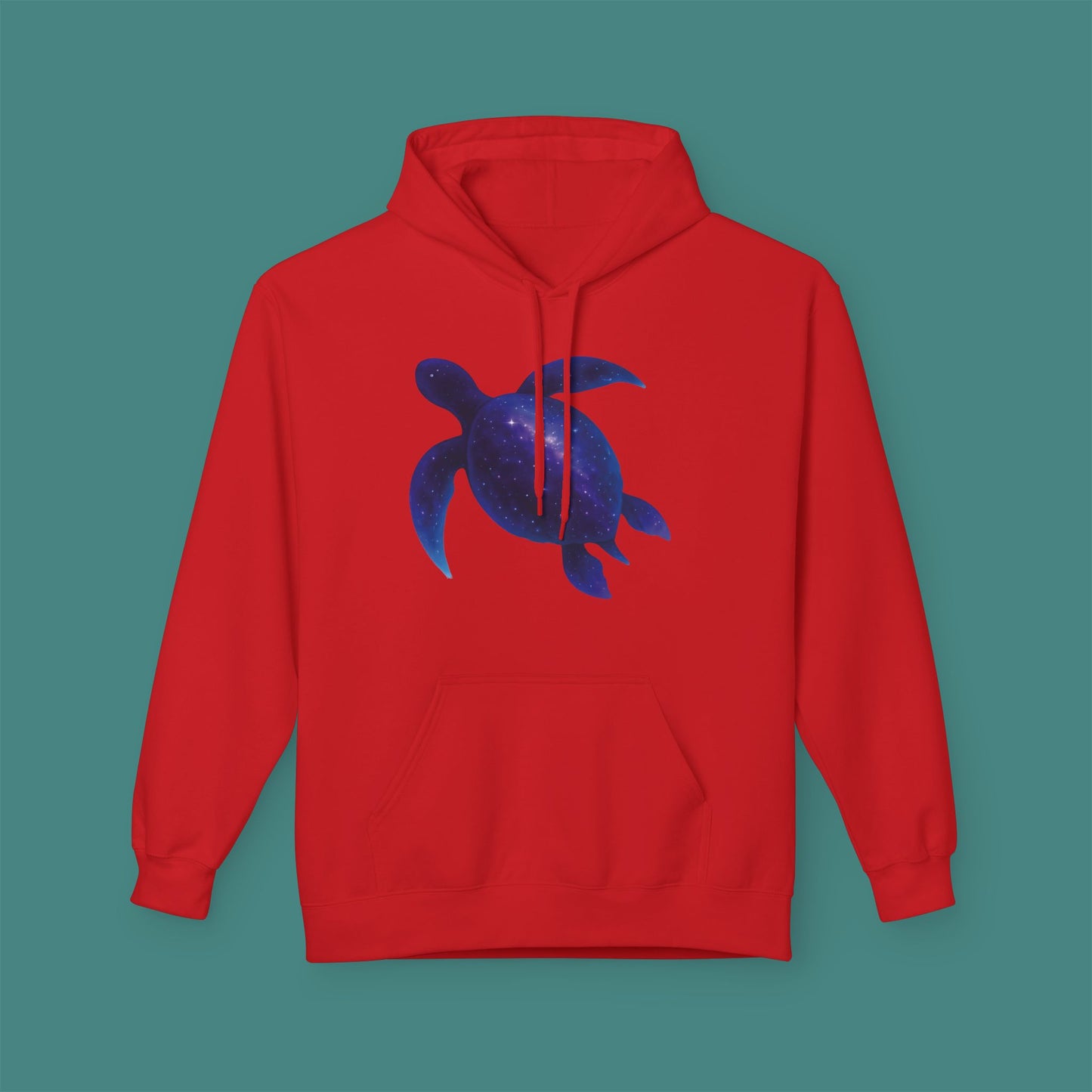 Cosmic Galaxy Turtle Fleece Unisex Hoodie