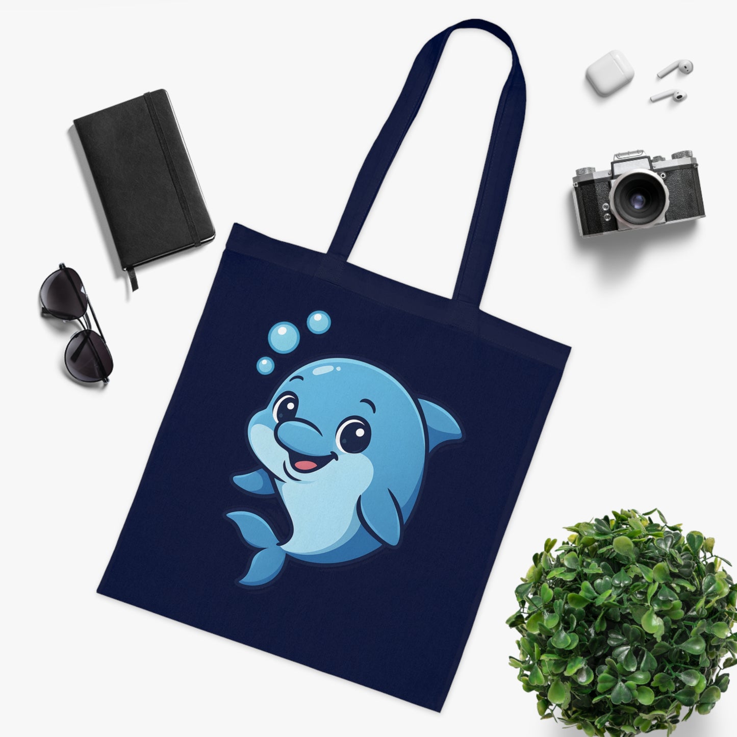Cartoon Cute Dolphin Tote Bag