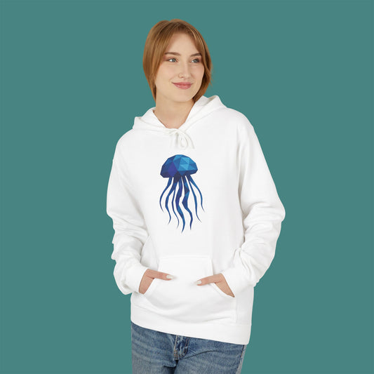 Geometric Polygon Jellyfish Fleece Unisex Hoodie