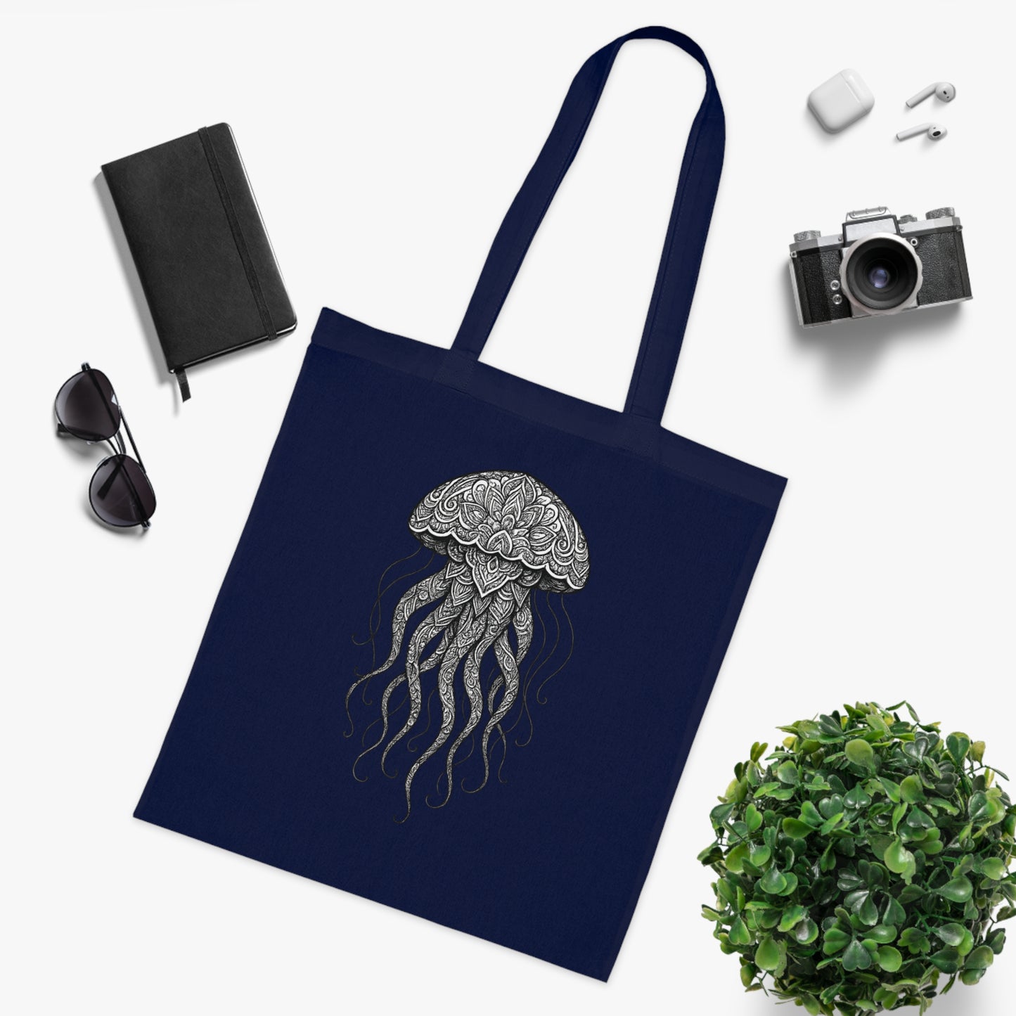 Intricate Mandala Jellyfish Tote Bag