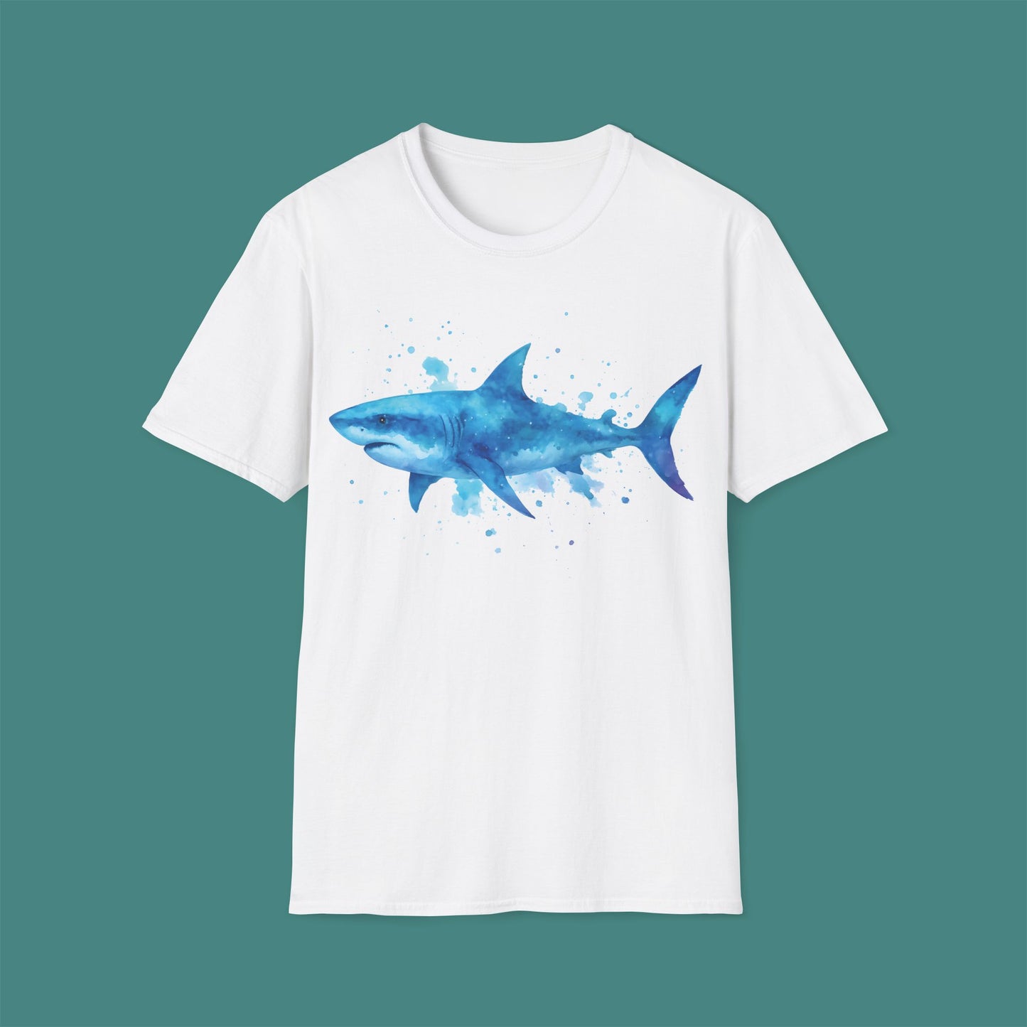 Watercolor Splash Shark Unisex T-Shirt