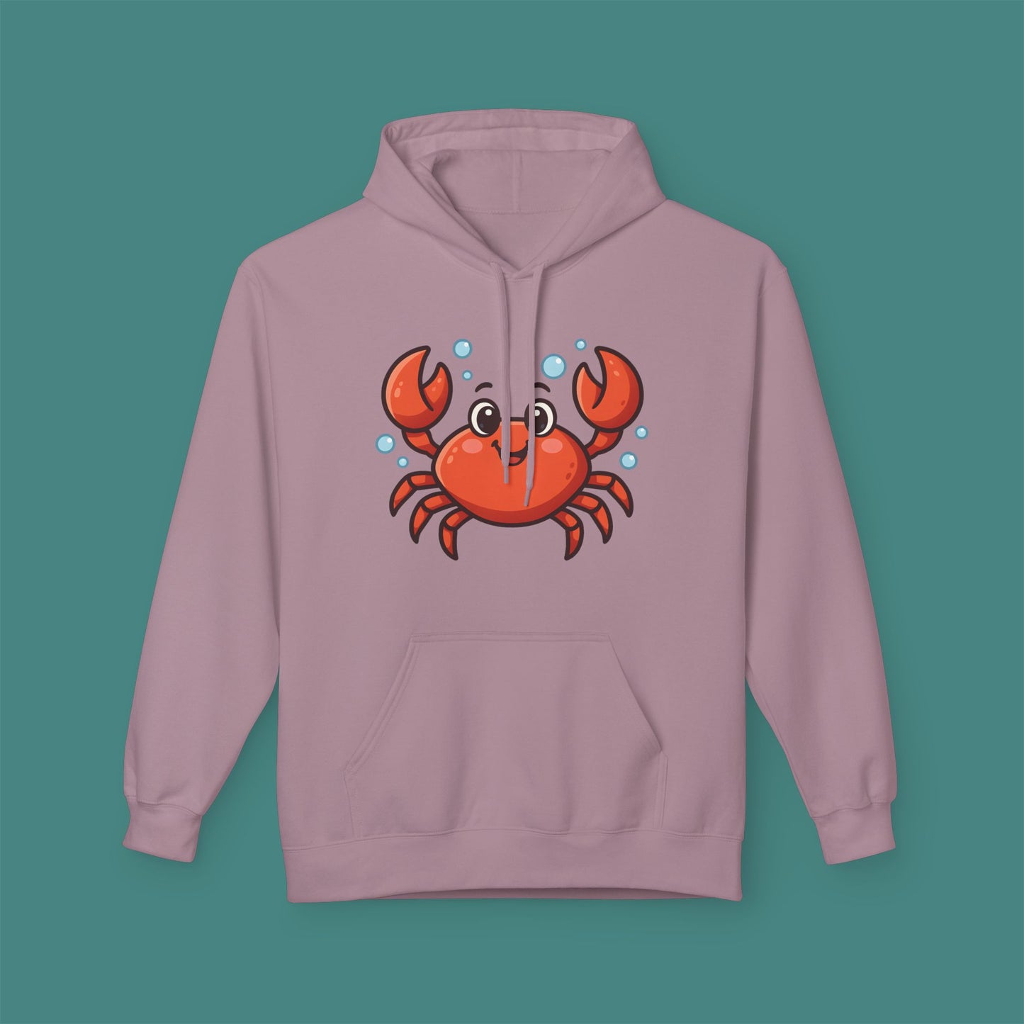 Cartoon Cute Crab Fleece Unisex Hoodie