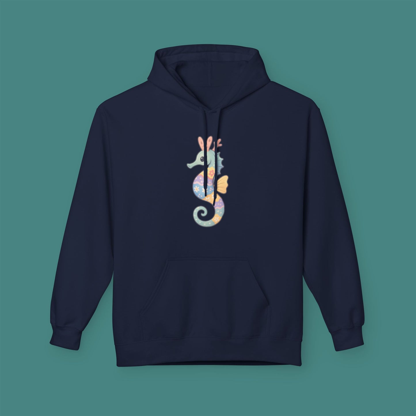 Easter Seahorse Fleece Unisex Hoodie