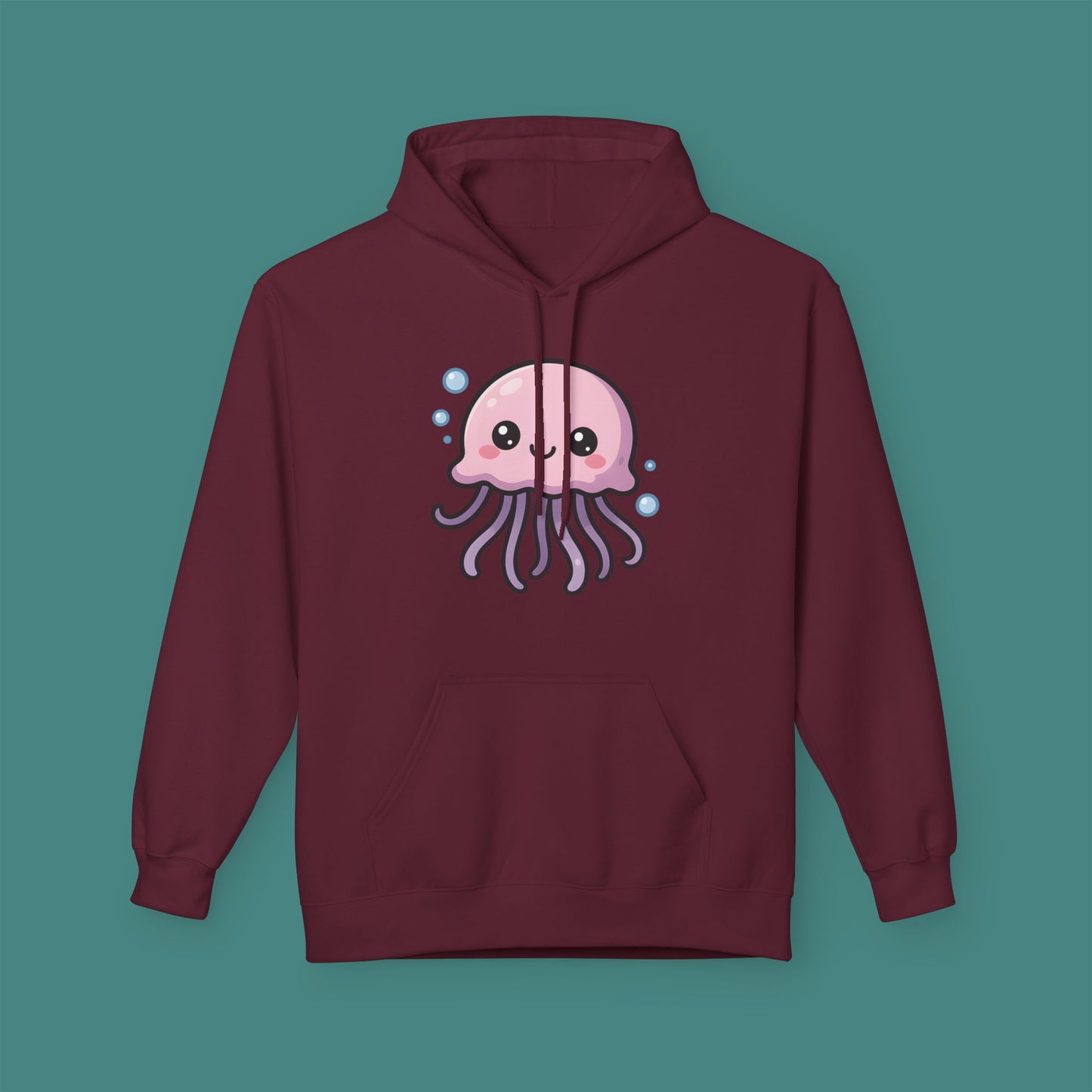 Cartoon Cute Jellyfish Fleece Unisex Hoodie