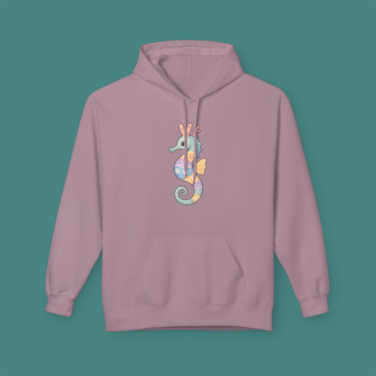 Easter Seahorse Fleece Unisex Hoodie