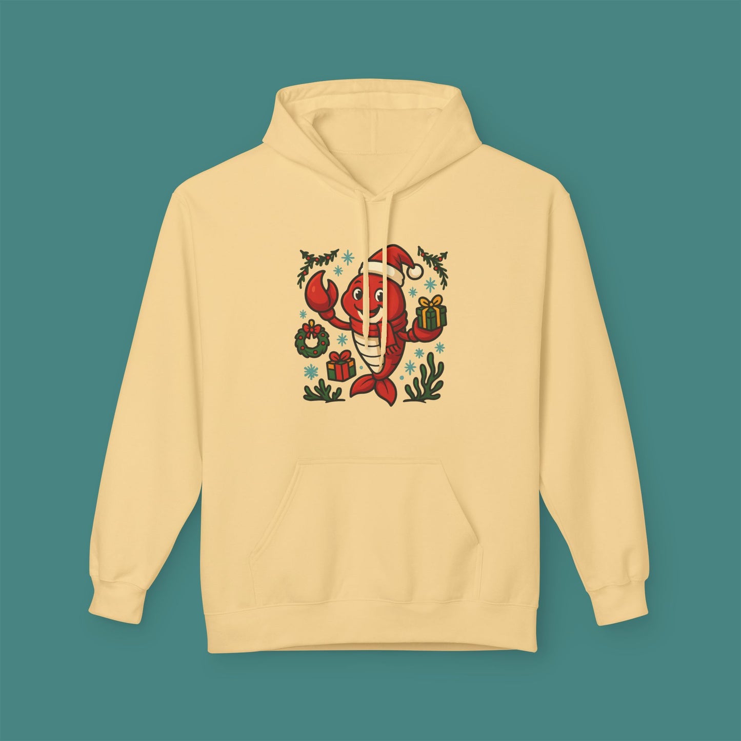 Christmas Lobster Fleece Unisex Hoodie