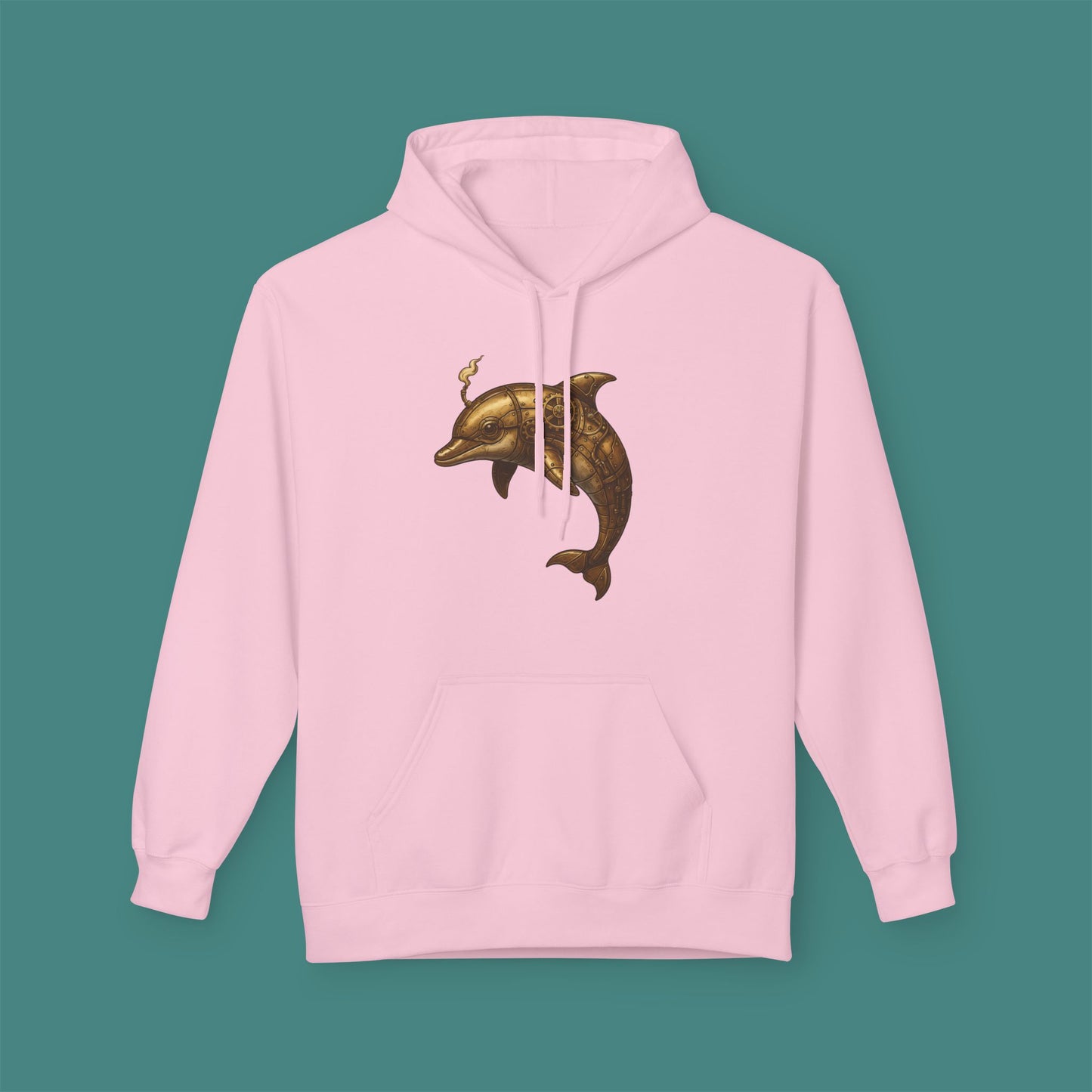 Steampunk Mechanical Dolphin Fleece Unisex Hoodie