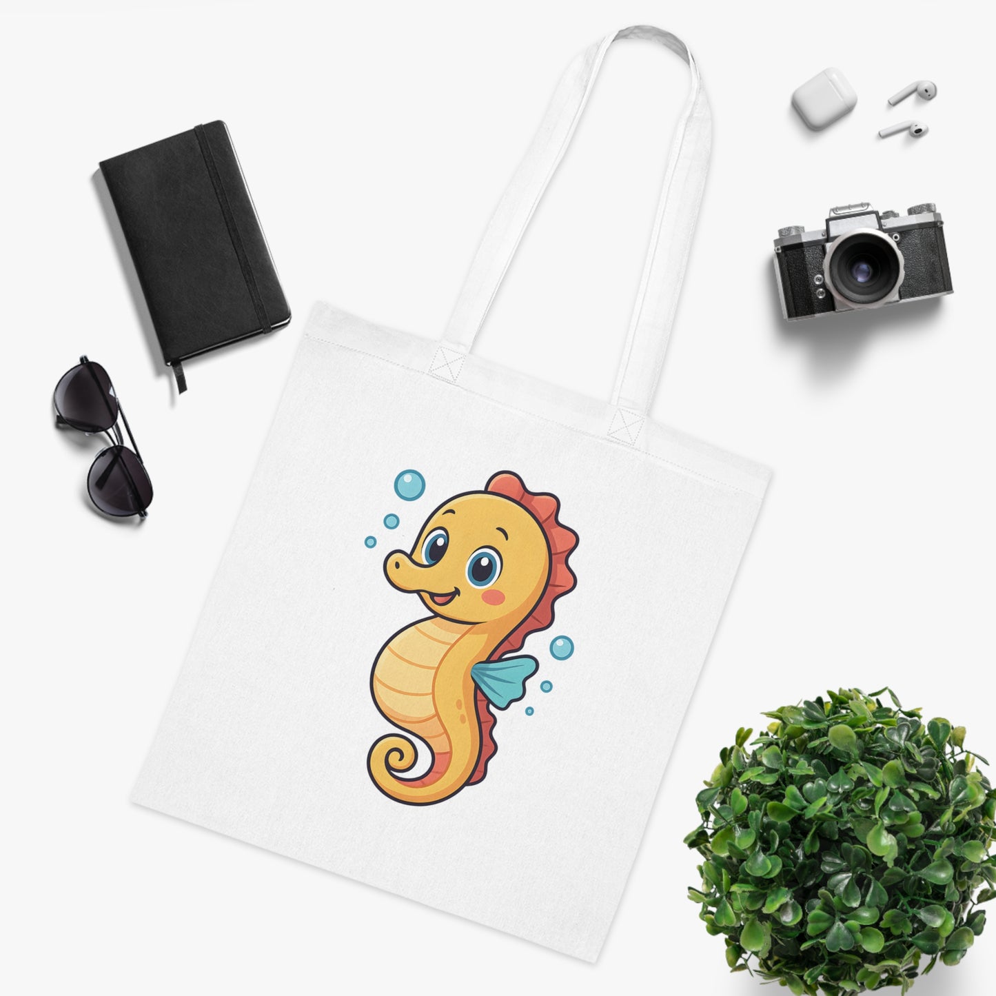 Cartoon Cute Seahorse Tote Bag