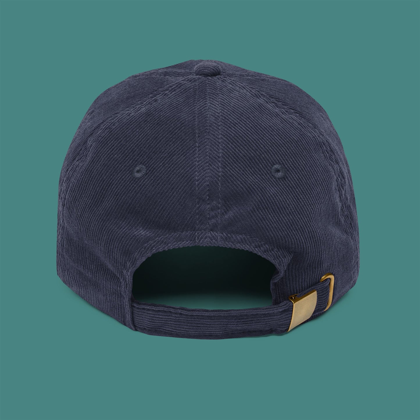 Floral Octopus Silhouette Corduroy Embroidered Cap