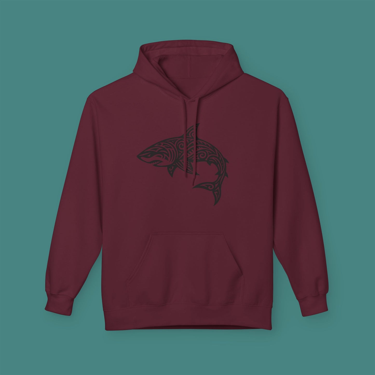 Tribal Tattoo Shark Fleece Unisex Hoodie