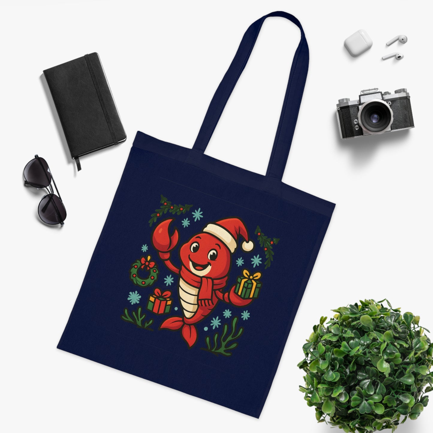 Christmas Lobster Tote Bag