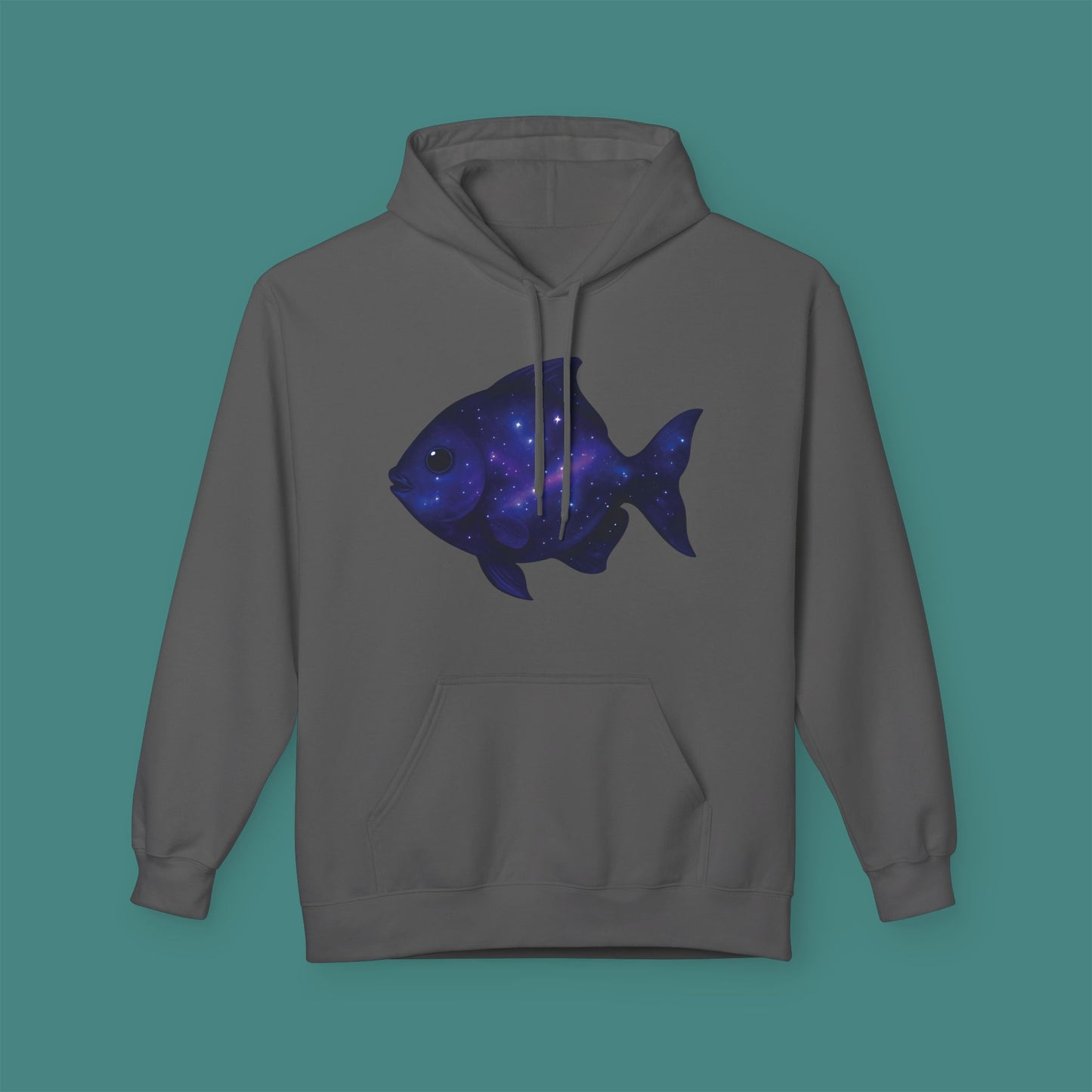 Cosmic Galaxy Fish Fleece Unisex Hoodie
