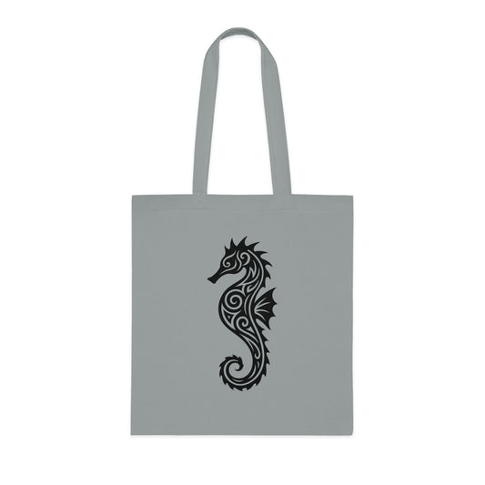 Tribal Tattoo Seahorse Tote Bag