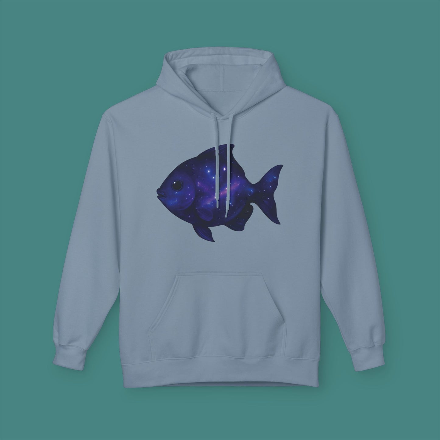 Cosmic Galaxy Fish Fleece Unisex Hoodie