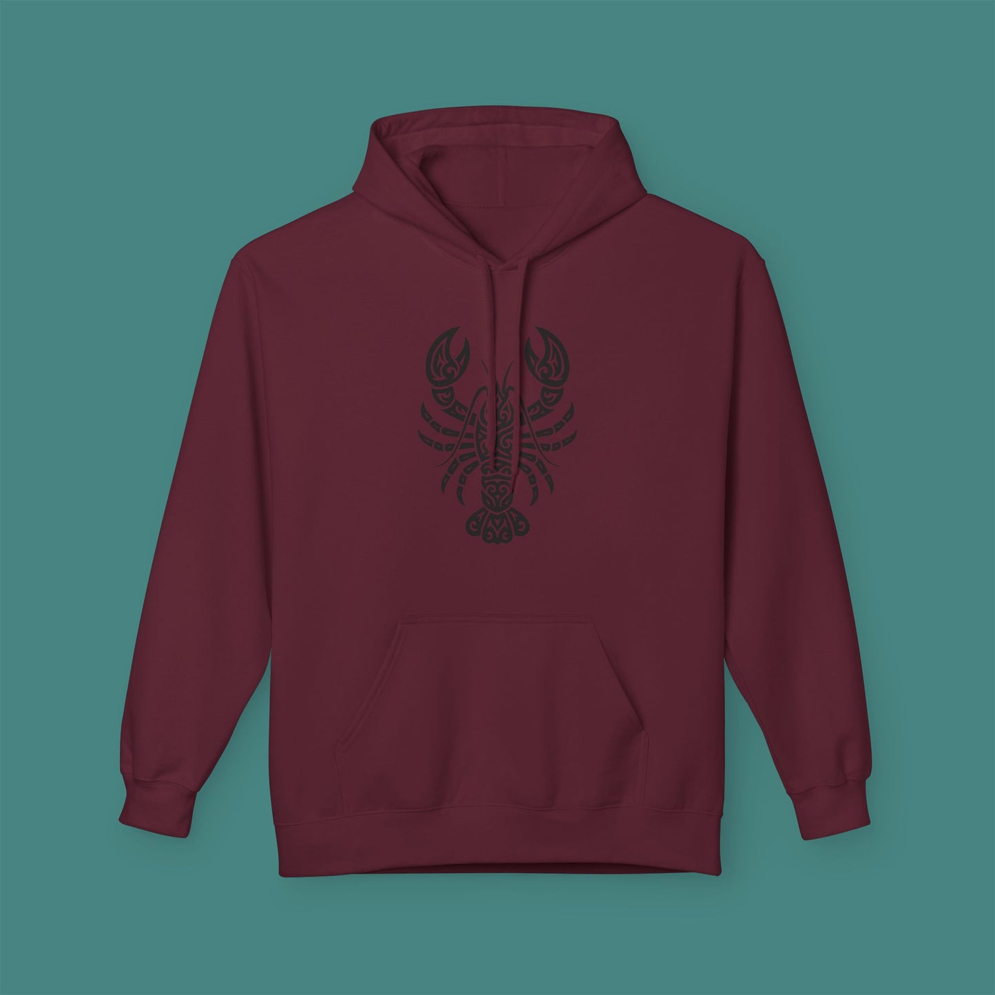 Tribal Tattoo Lobster Fleece Unisex Hoodie