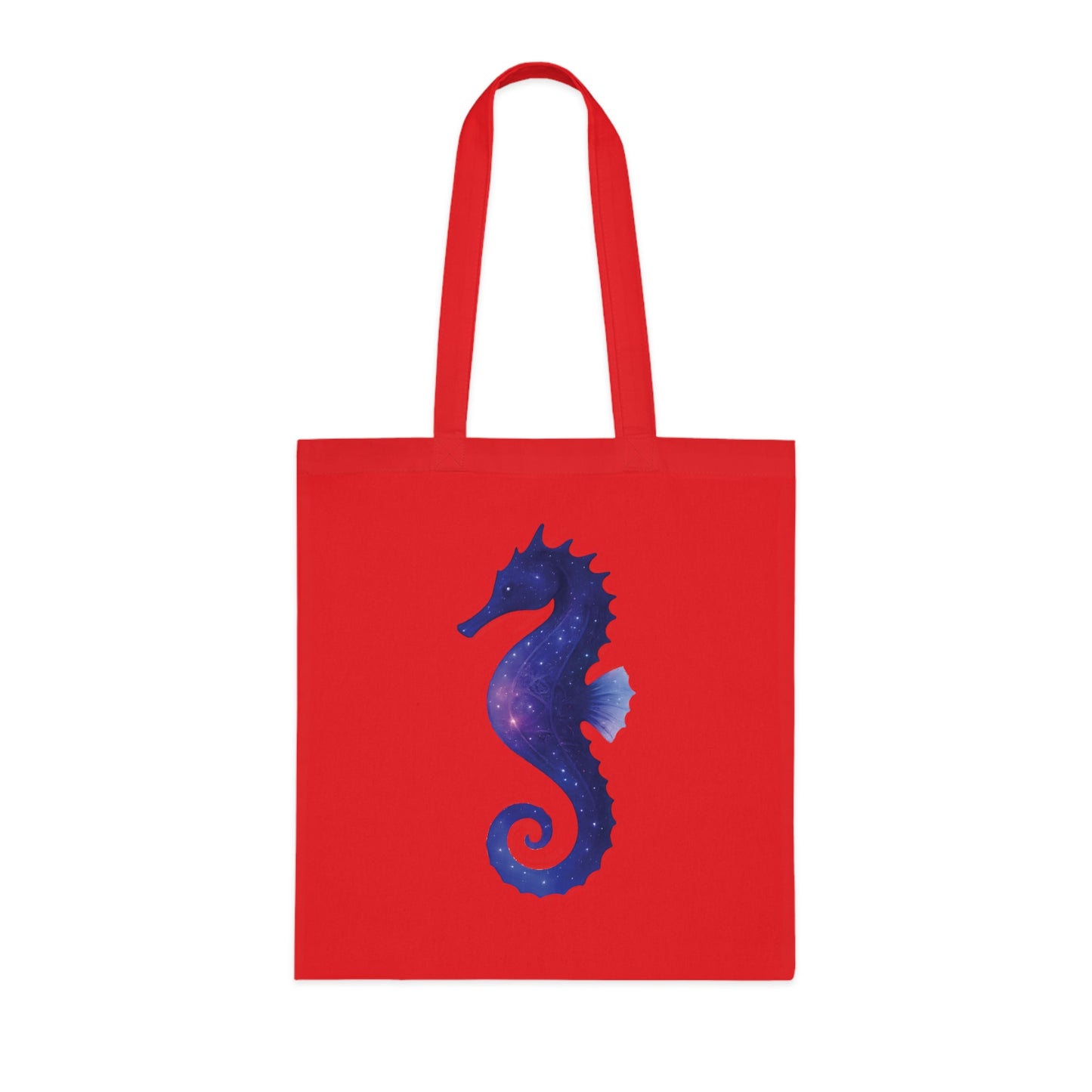 Cosmic Galaxy Seahorse Tote Bag