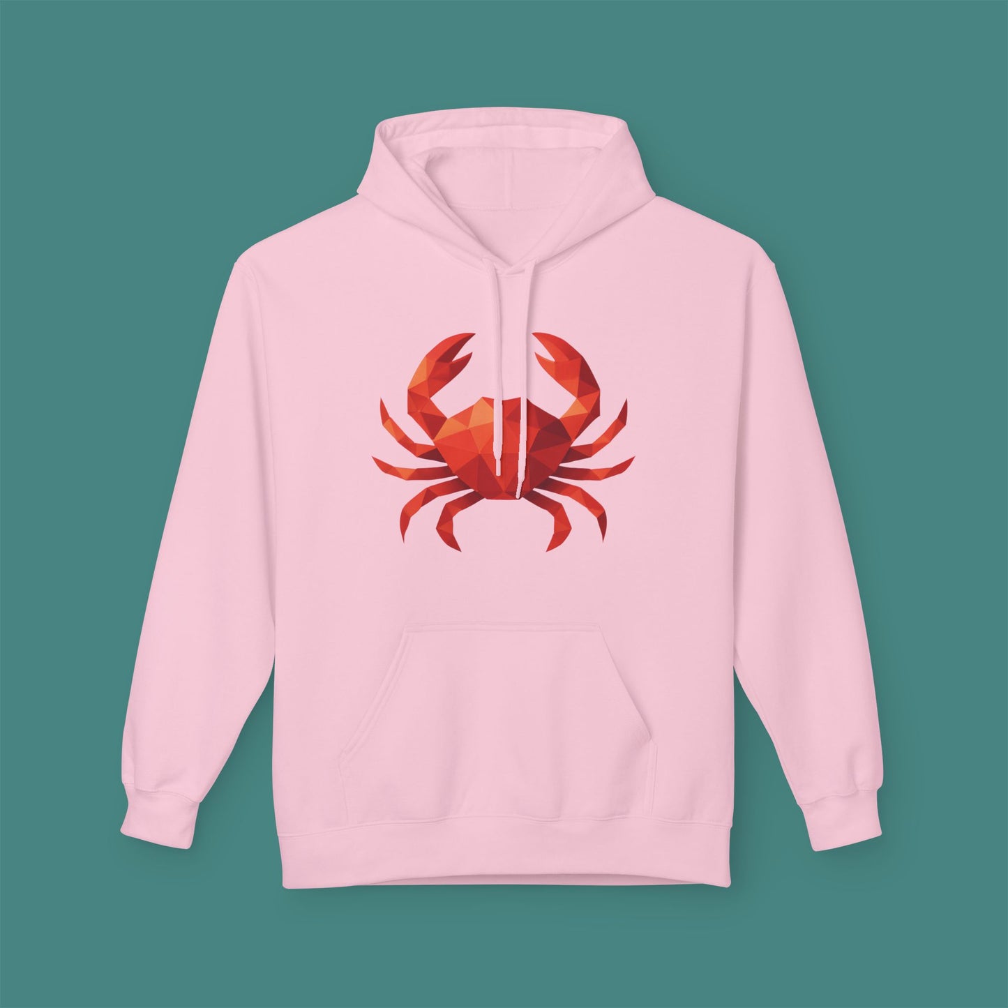 Geometric Polygon Crab Fleece Unisex Hoodie