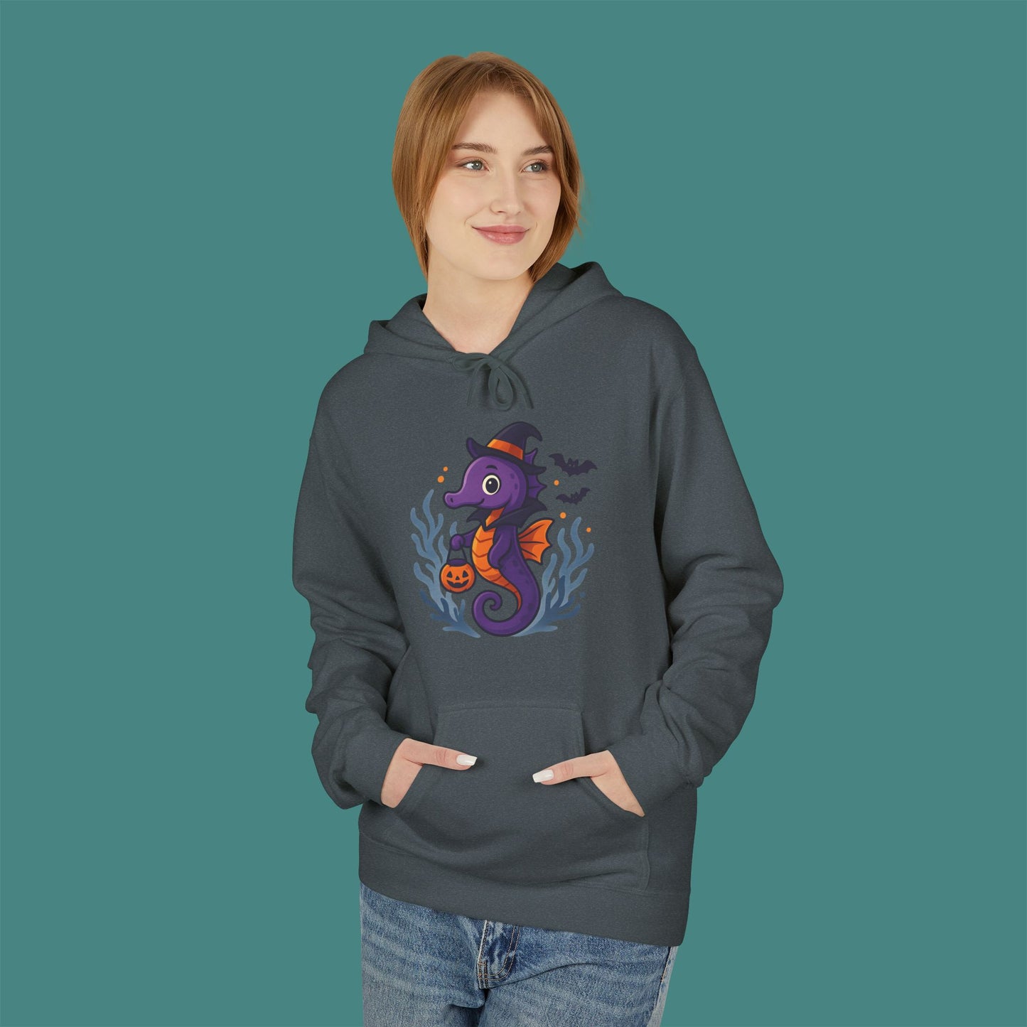 Halloween Seahorse Fleece Unisex Hoodie
