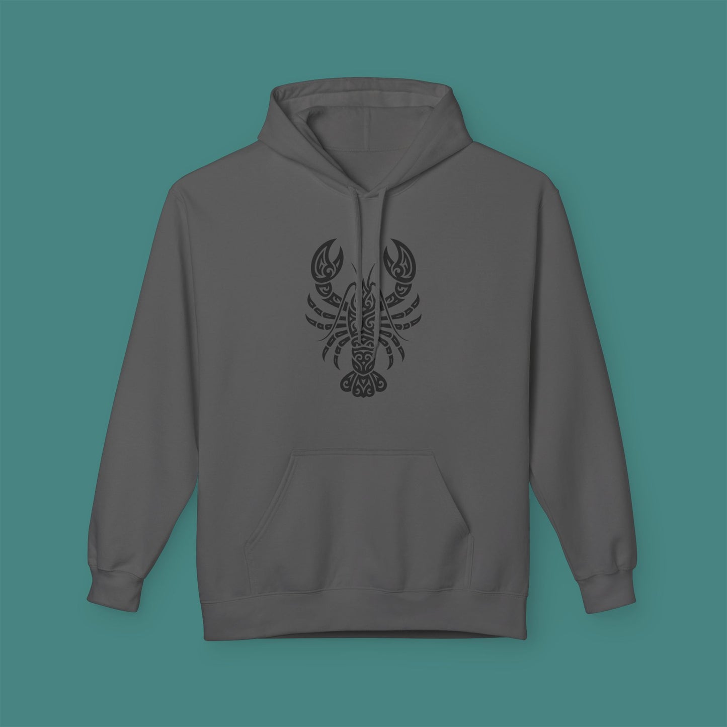 Tribal Tattoo Lobster Fleece Unisex Hoodie