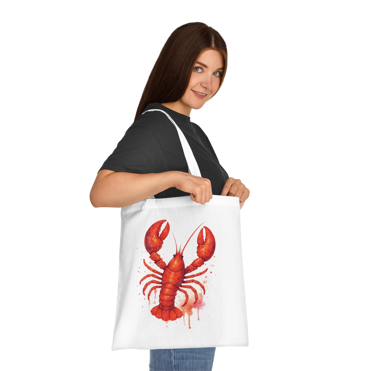 Watercolor Splash Lobster Tote Bag
