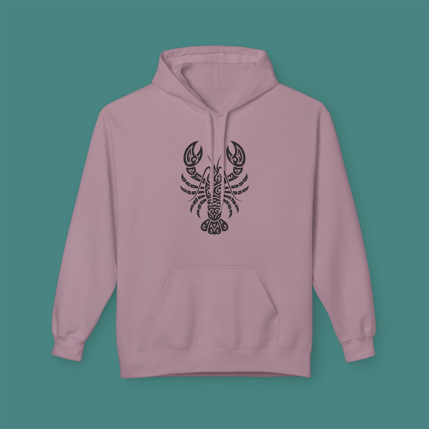Tribal Tattoo Lobster Fleece Unisex Hoodie