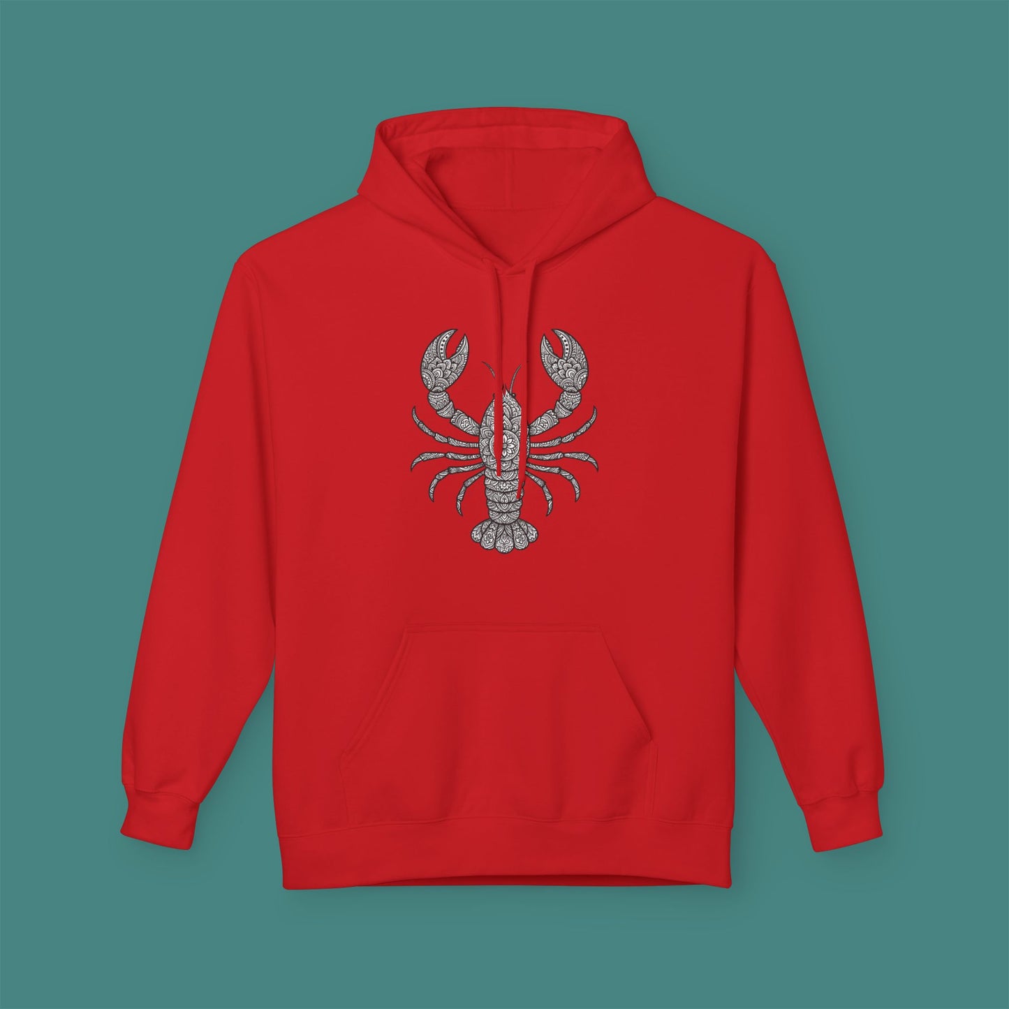 Intricate Mandala Lobster Fleece Unisex Hoodie