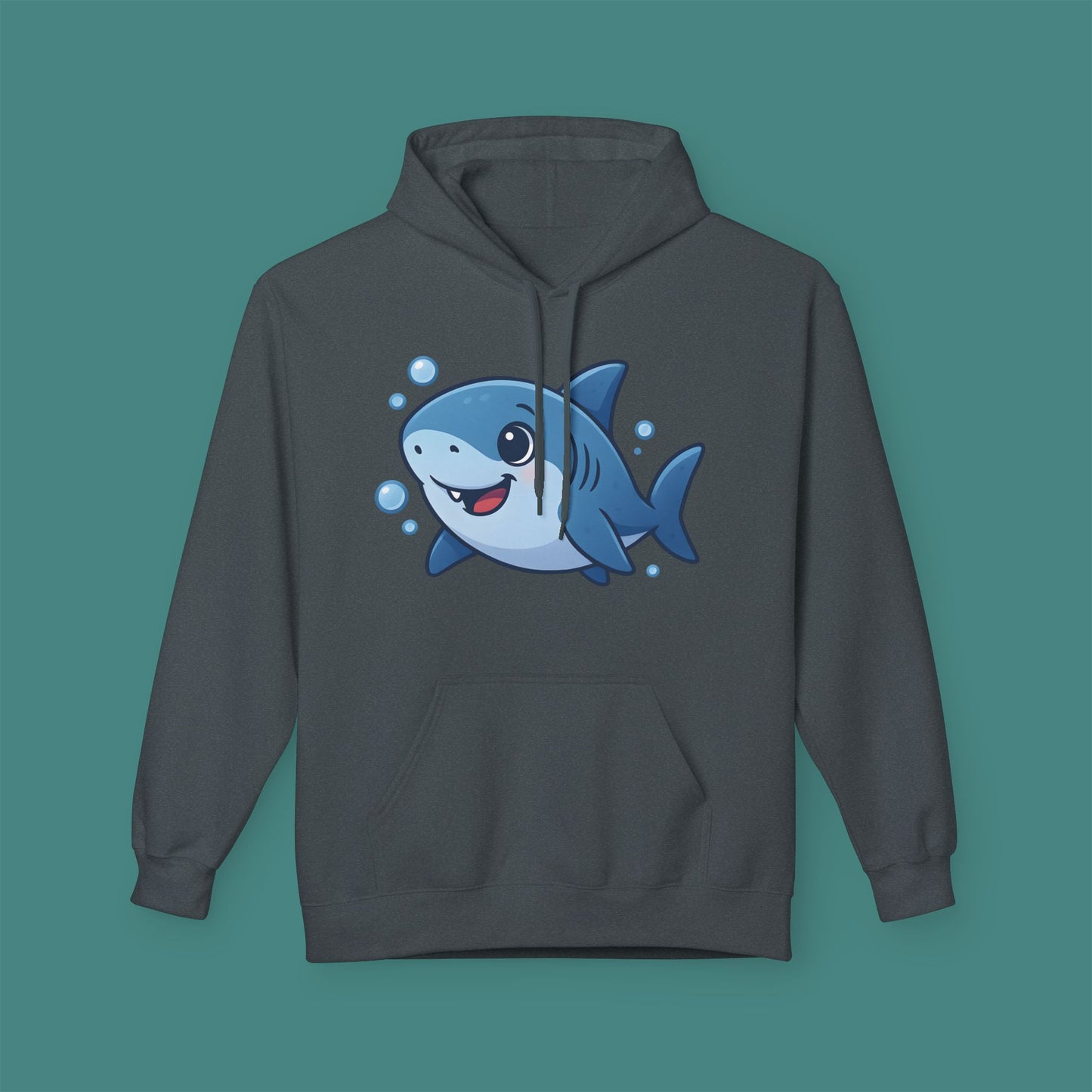 Cartoon Cute Shark Fleece Unisex Hoodie