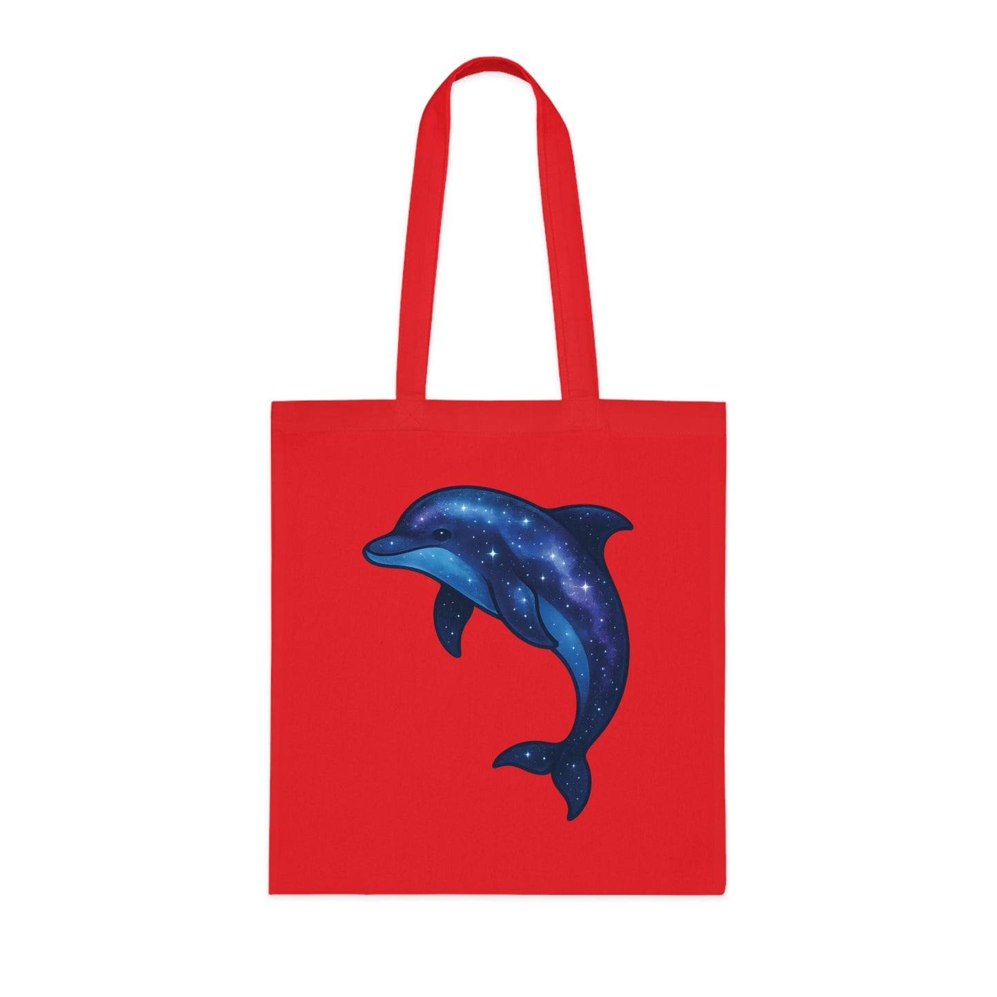 Cosmic Galaxy Dolphin Tote Bag