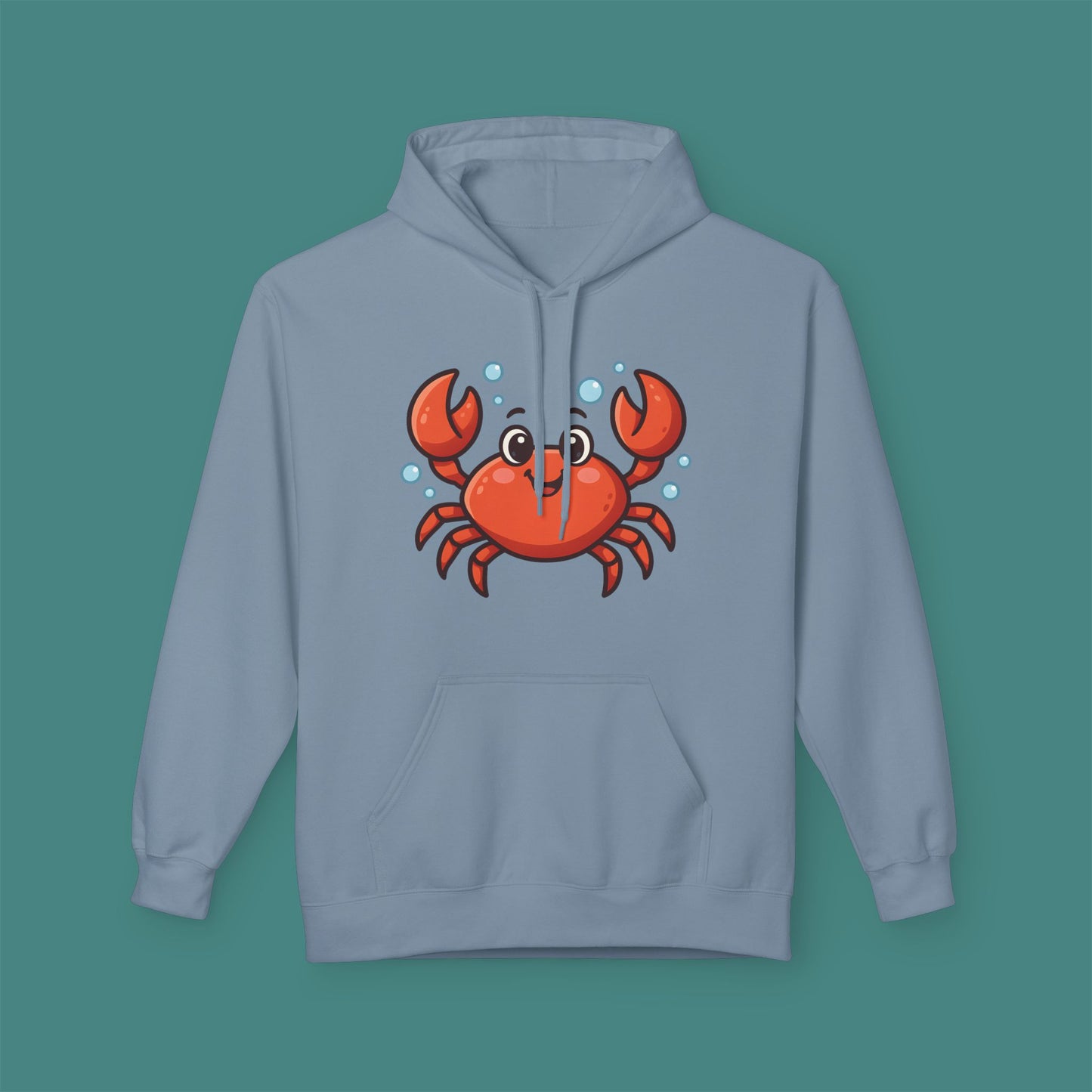 Cartoon Cute Crab Fleece Unisex Hoodie