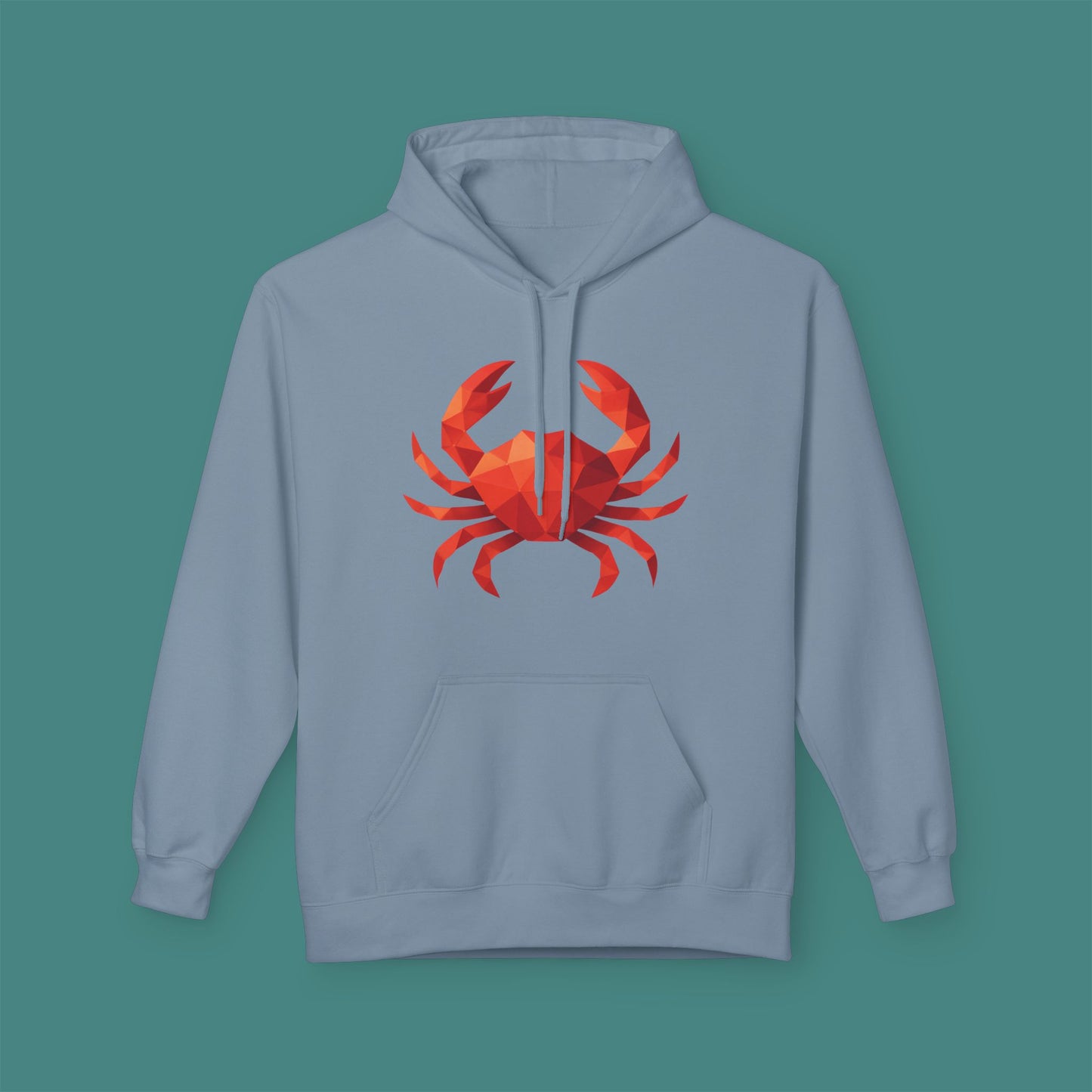 Geometric Polygon Crab Fleece Unisex Hoodie