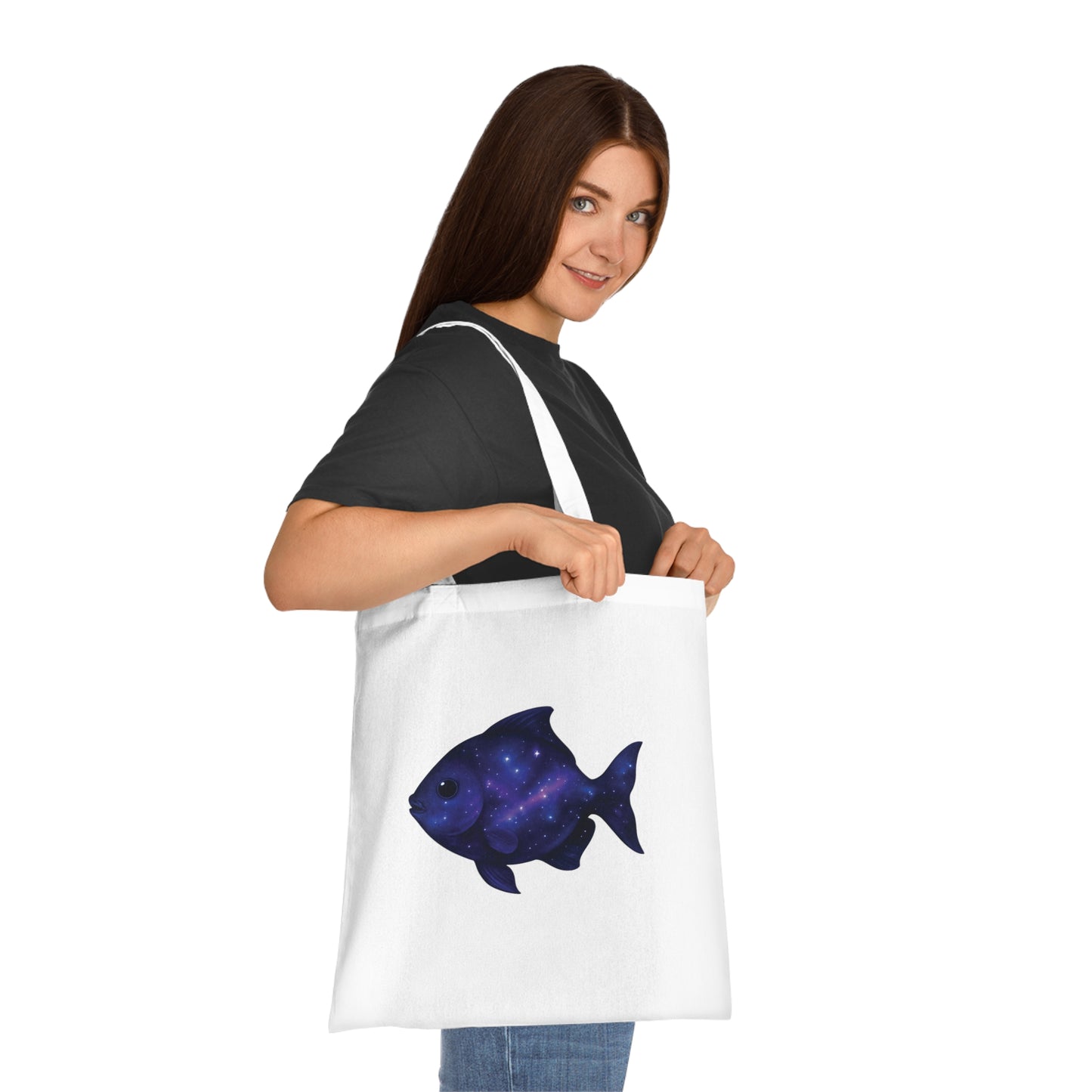 Cosmic Galaxy Fish Tote Bag