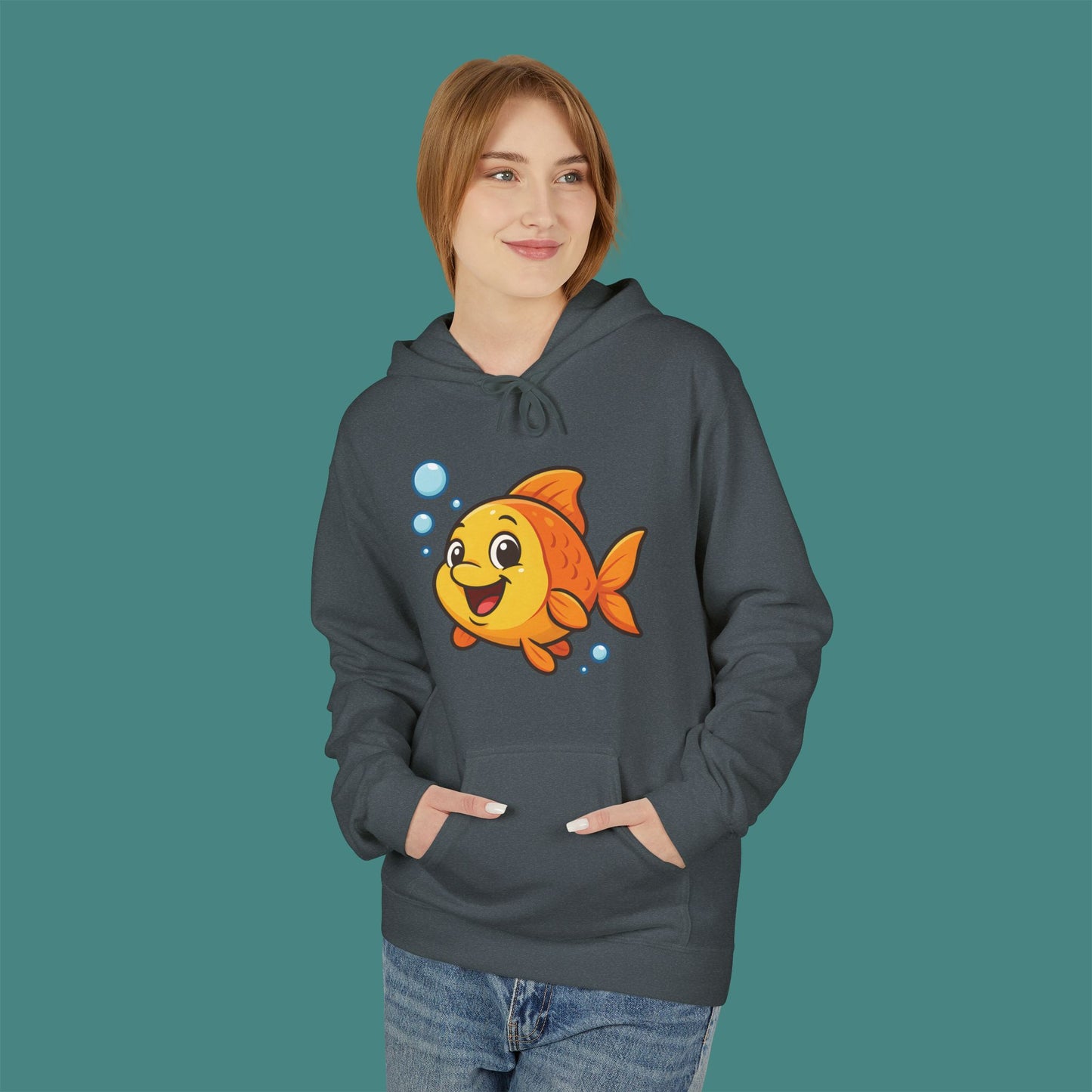 Cartoon Cute Fish Fleece Unisex Hoodie