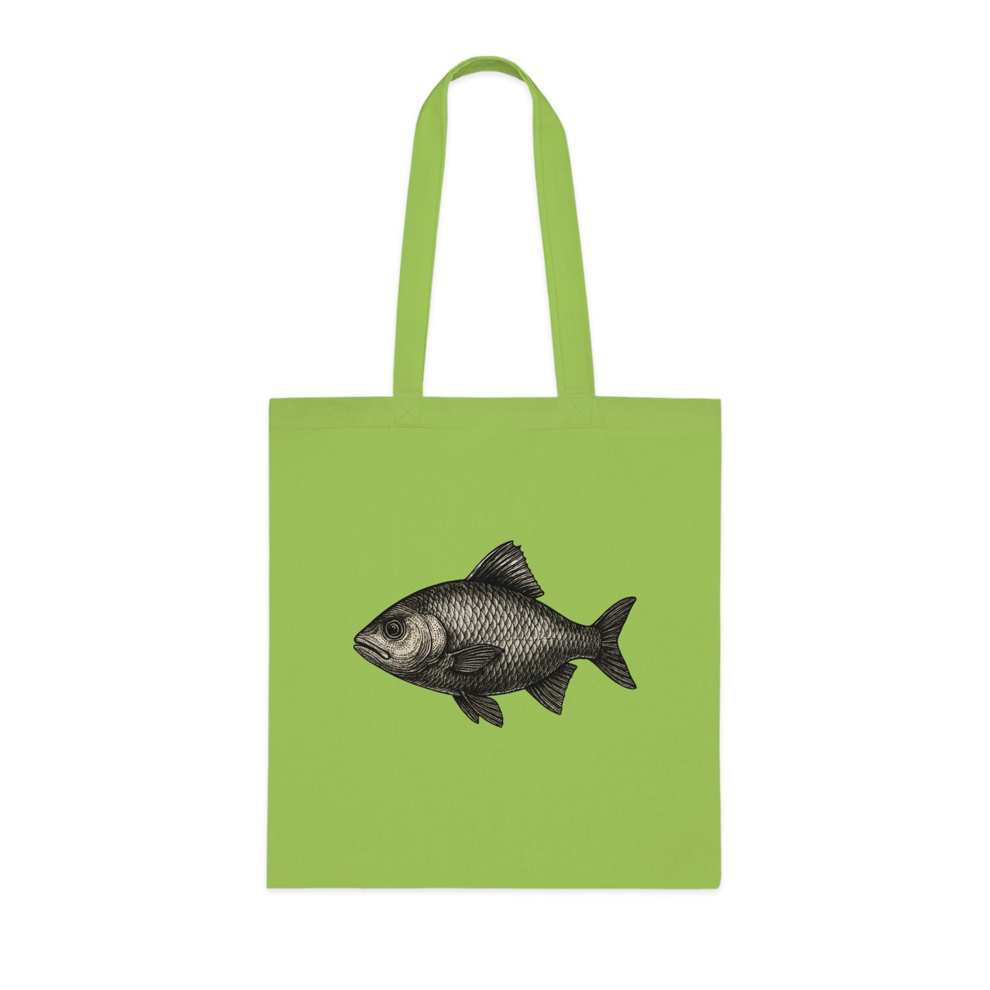 Vintage Etching Fish Tote Bag