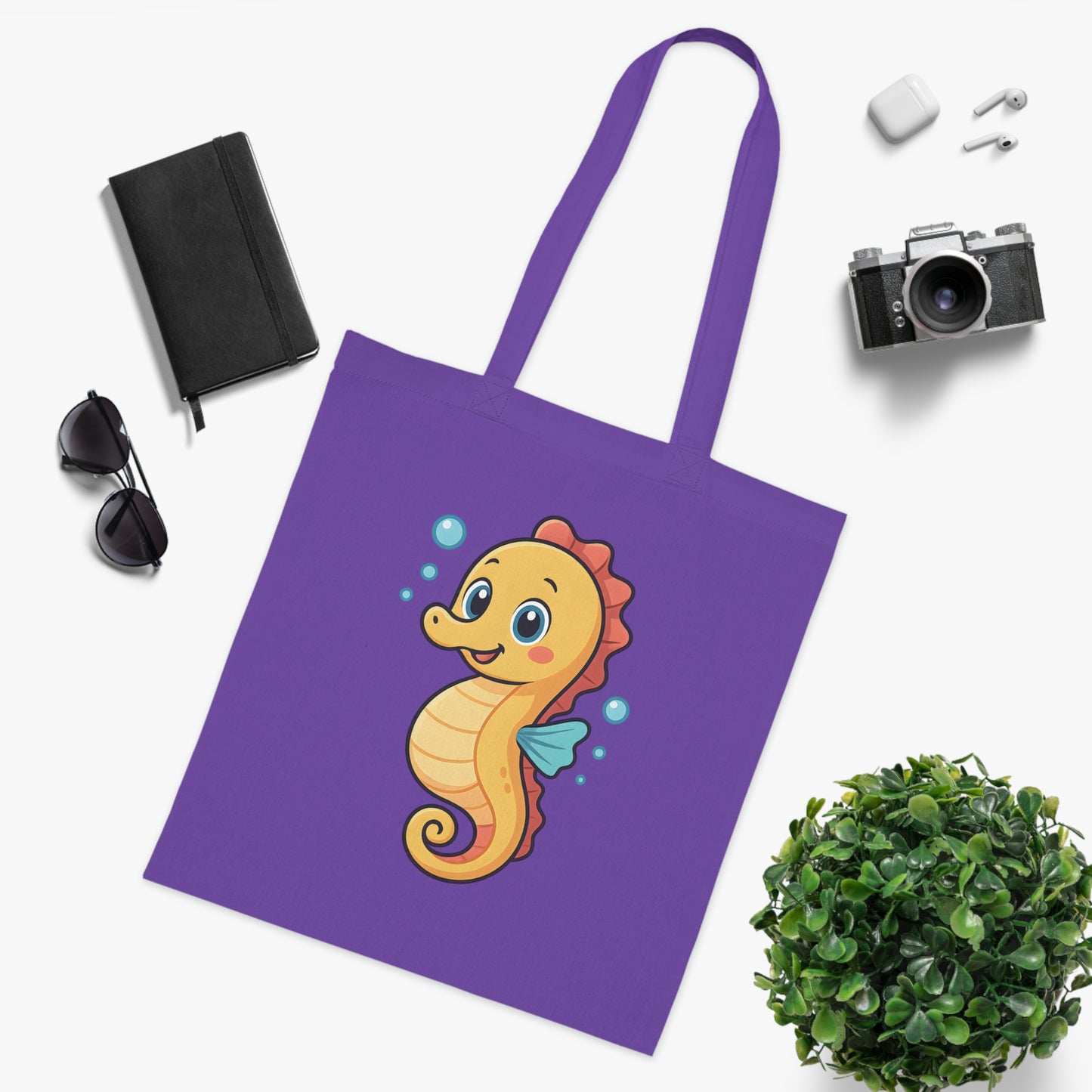 Cartoon Cute Seahorse Tote Bag