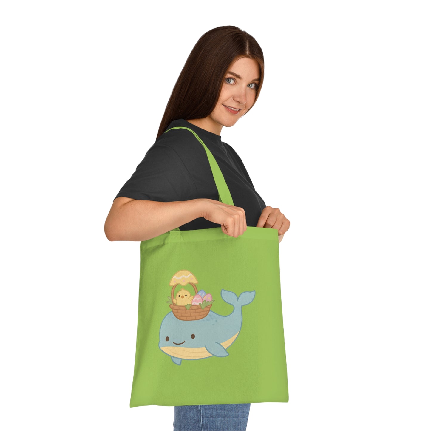 Easter Whale Tote Bag
