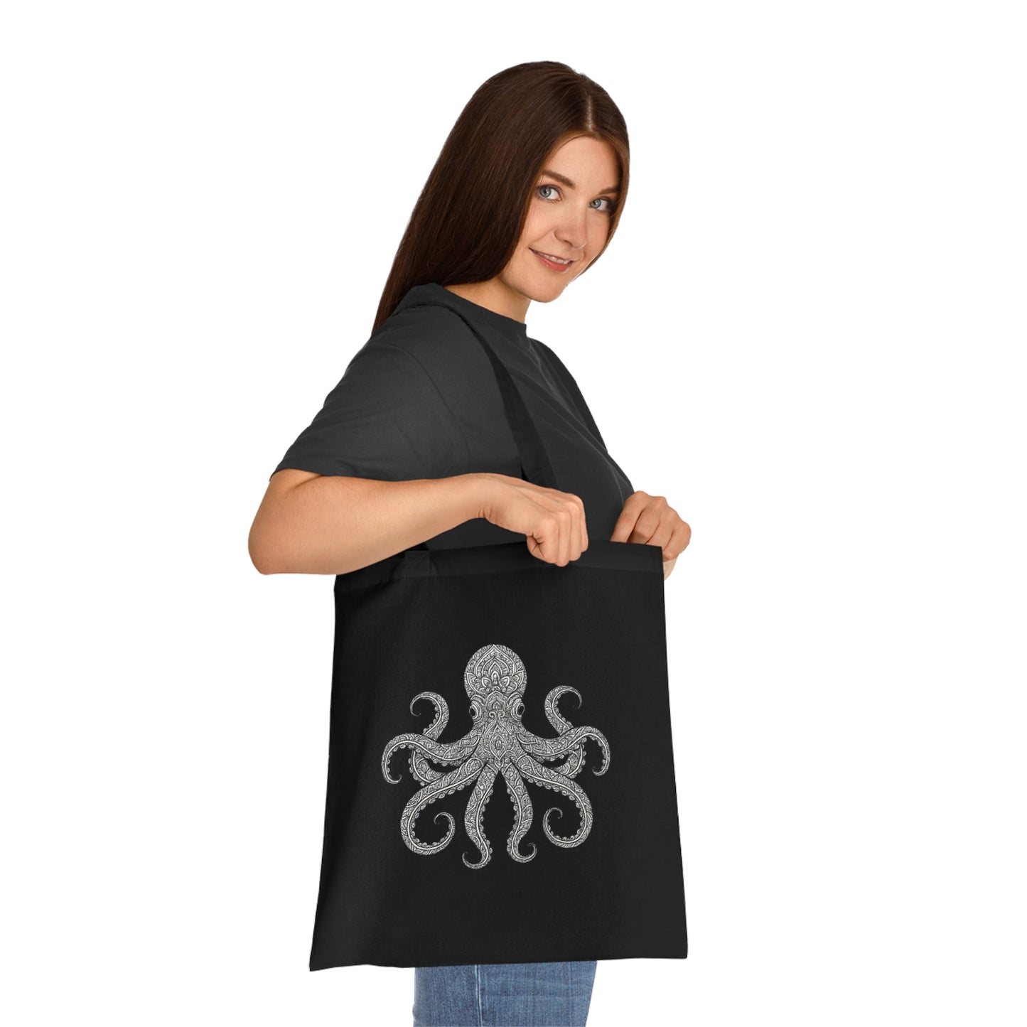 Intricate Mandala Octopus Tote Bag