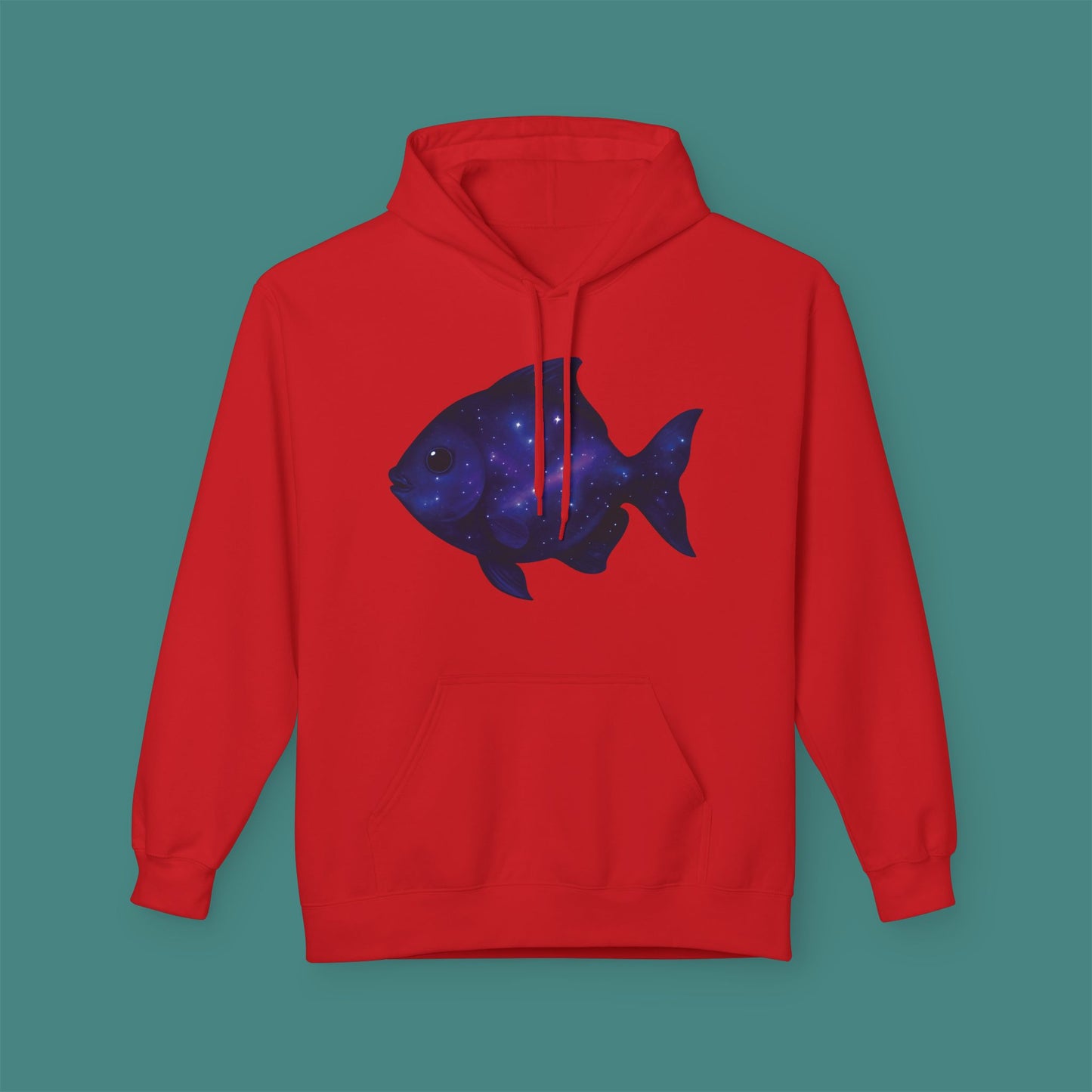 Cosmic Galaxy Fish Fleece Unisex Hoodie